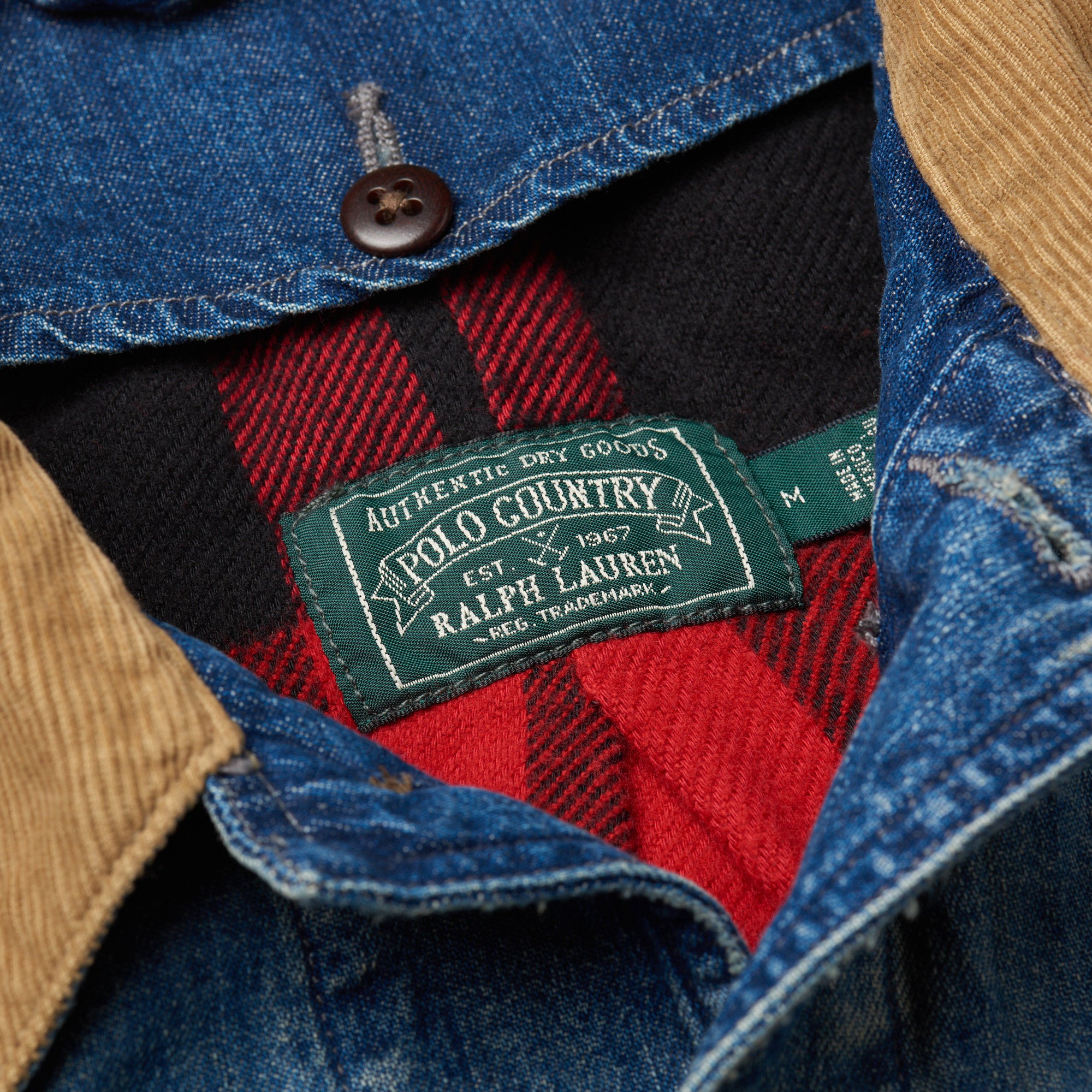 RALPH LAUREN POLO COUNTRY RRL Blue Denim Utility Jacket Removable Lining NEW RALPH LAUREN