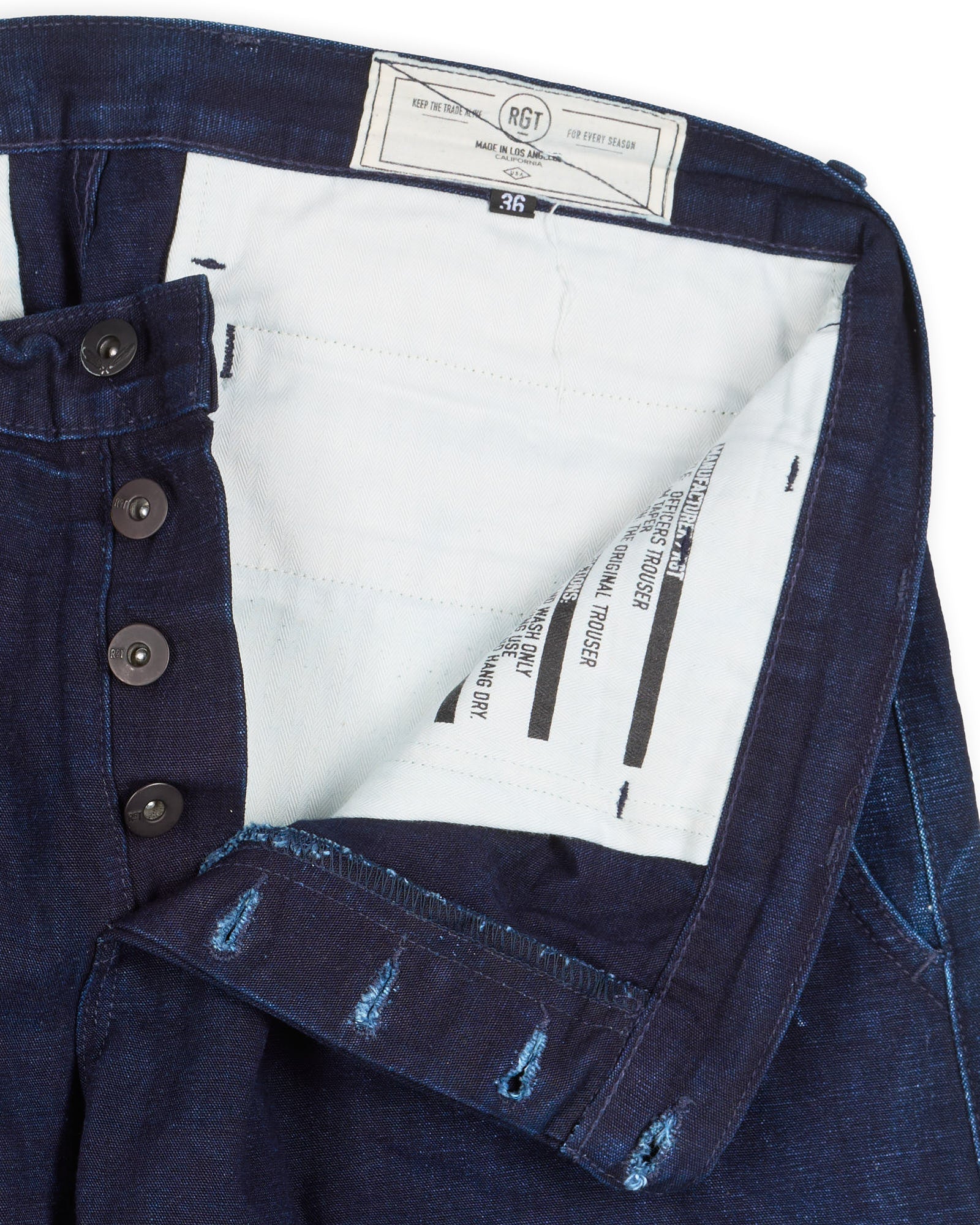 ROGUE TERRITORY Officer Trousers Slim Taper Fit Denim Pants US 36 NEW