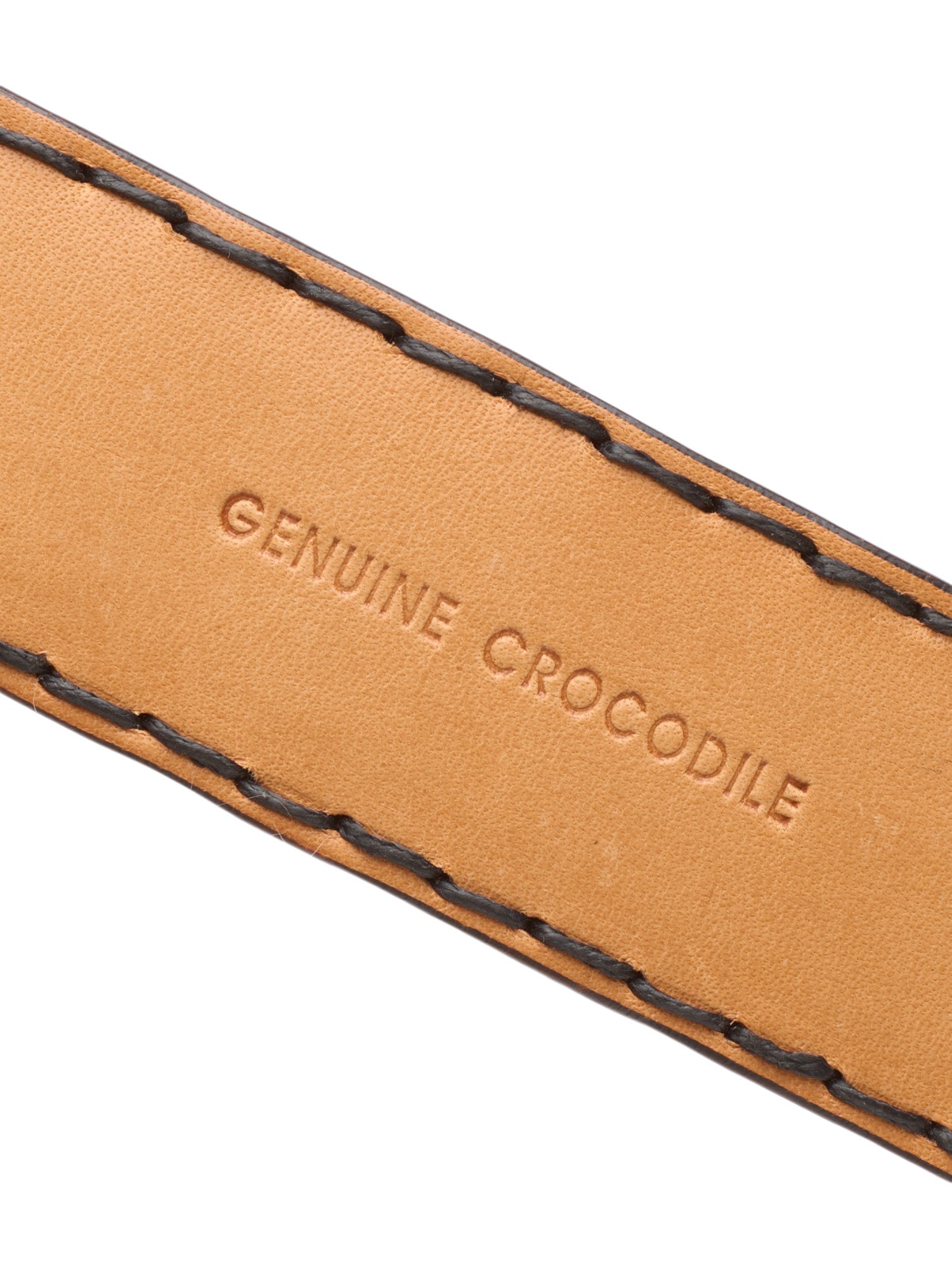 ROMANELLI Firenze Black Crocodile Silver-Horn Buckle Belt 90cm 36"