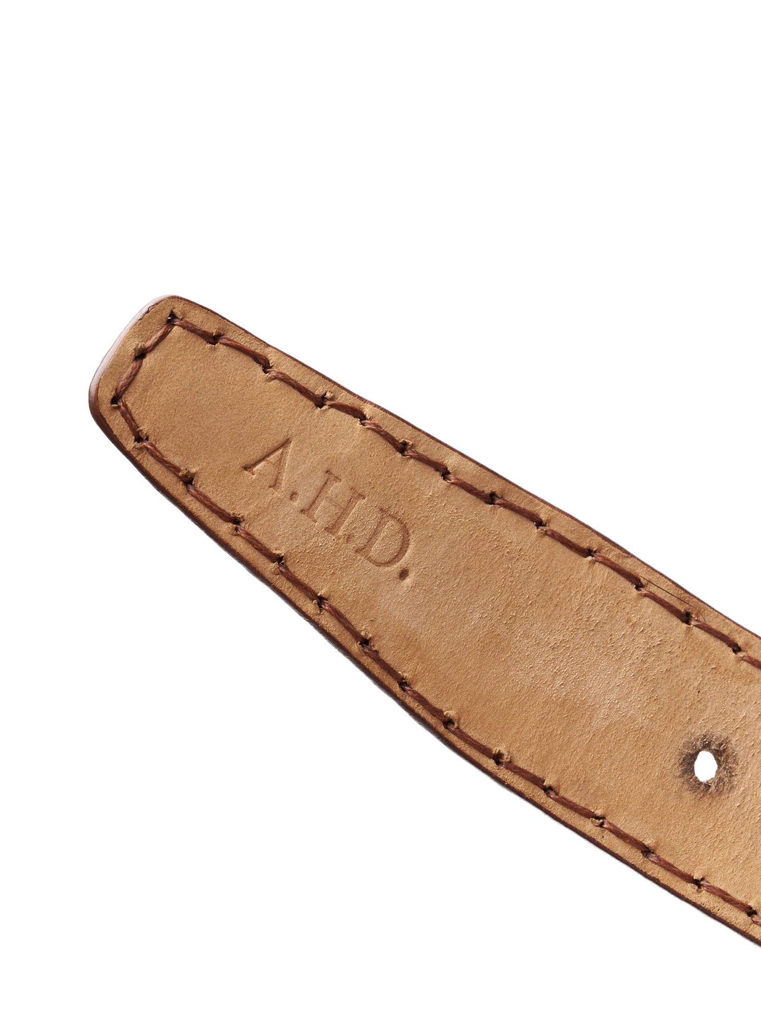 ROMANELLI Firenze Brown Crocodile Skin Silver-Horn Buckle Belt 90cm 36"