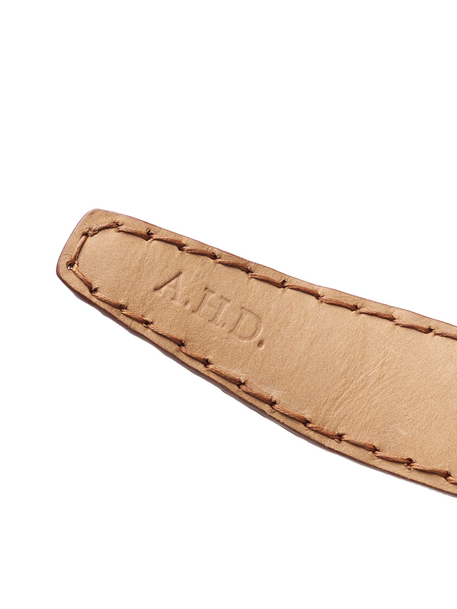 ROMANELLI Firenze Cognac Crocodile Skin Silver-Horn Buckle Belt 90cm 36"