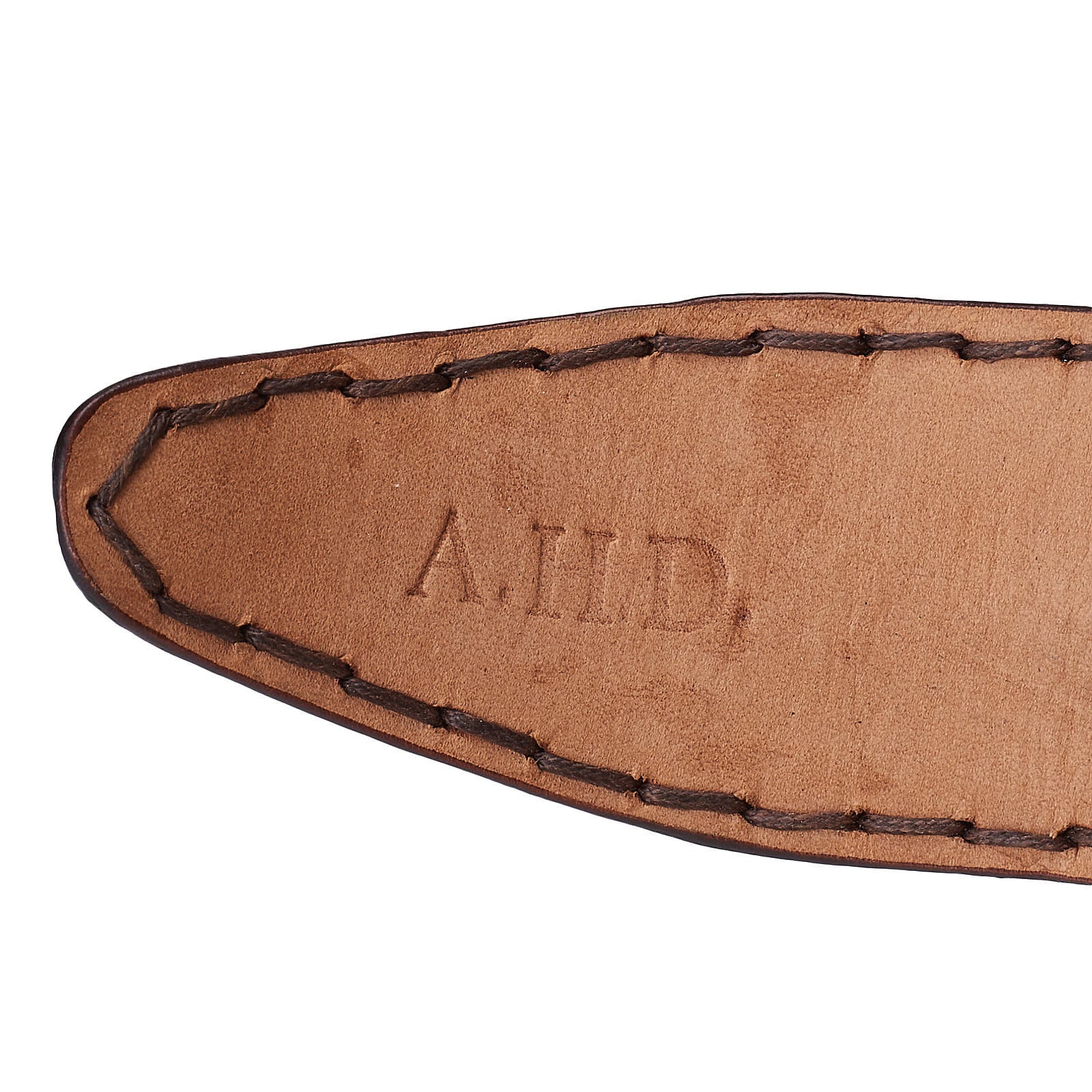 ROMANELLI Firenze Dark Brown Crocodile Croco Silver-Horn Buckle Belt 90cm 36"