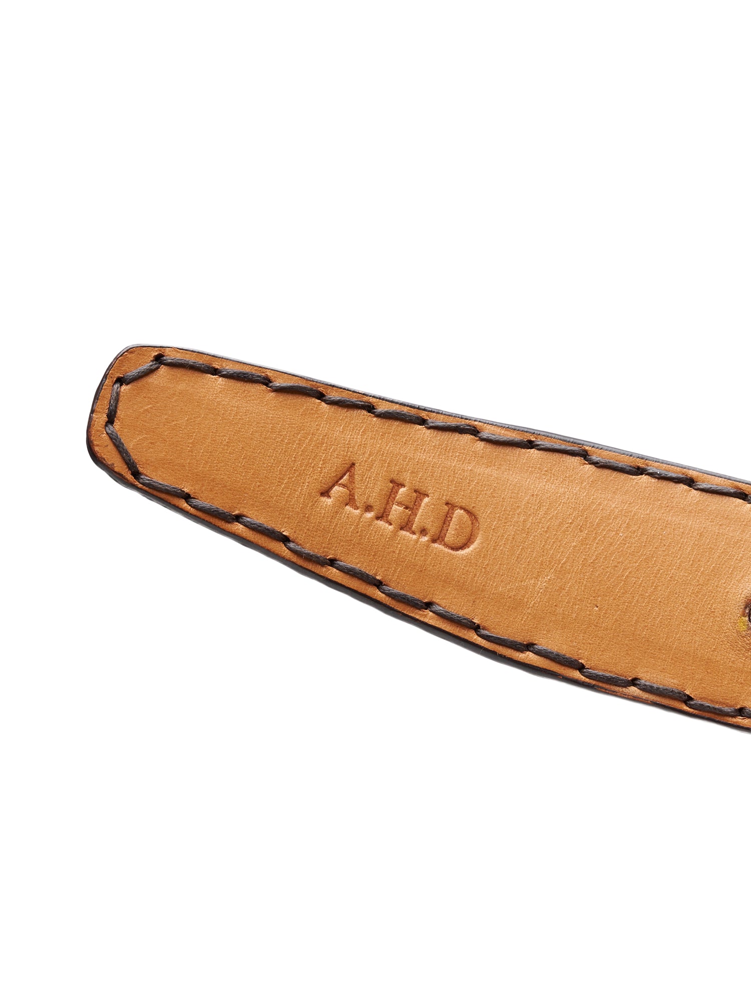 ROMANELLI Firenze Dark Brown Crocodile Silver-Horn Buckle Belt 90cm 36"