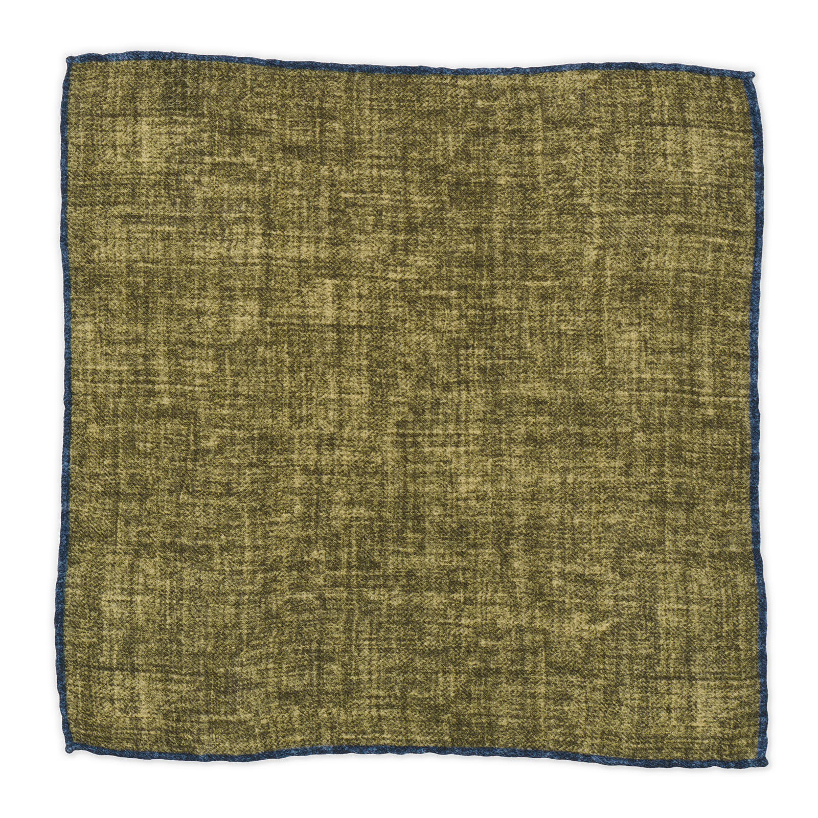 ROSI Handmade Bluish Green Solid Wool Pocket Square NEW 31cm x 31cm