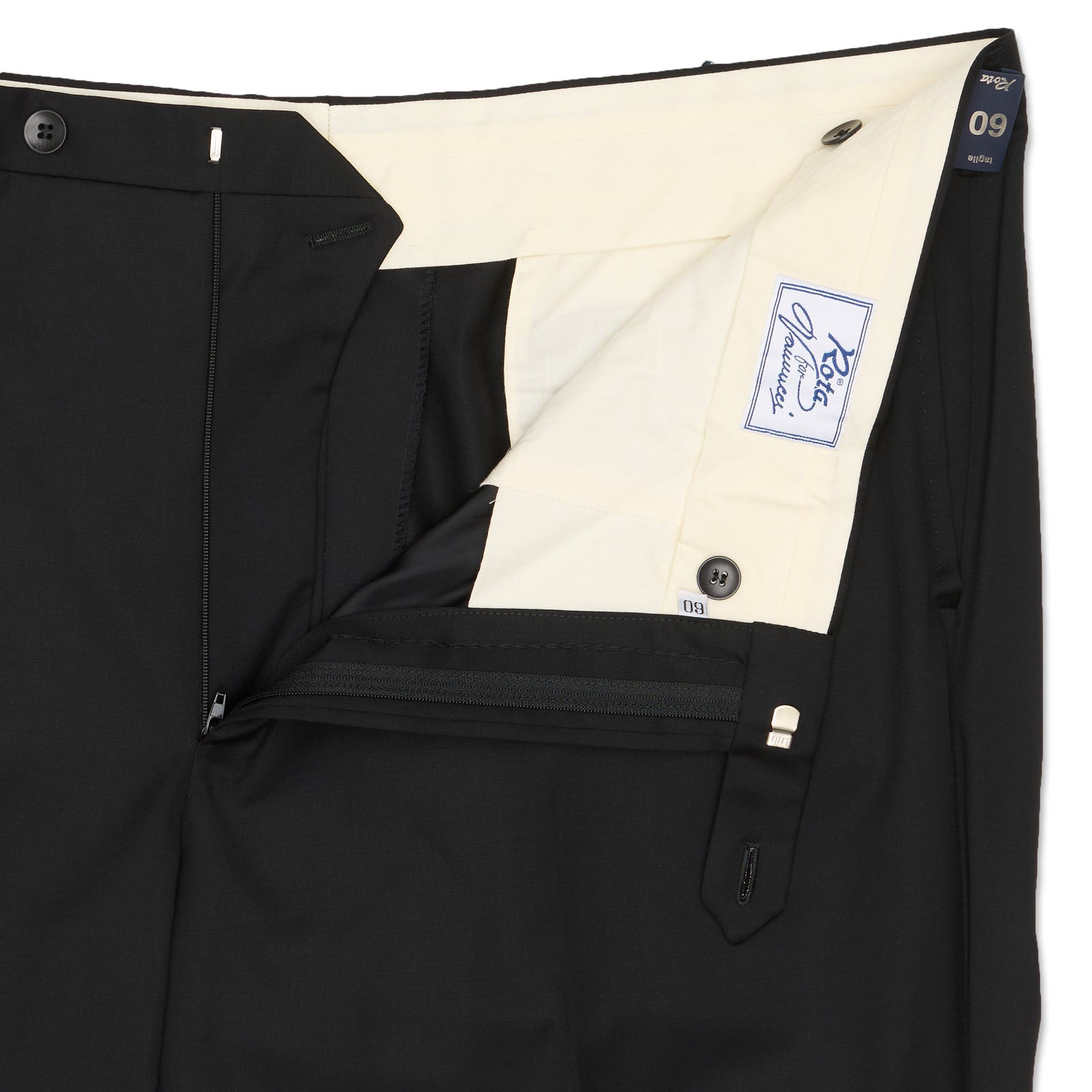 ROTA for VANNUCCI Black Wool Dress Pants EU 60 NEW US 44