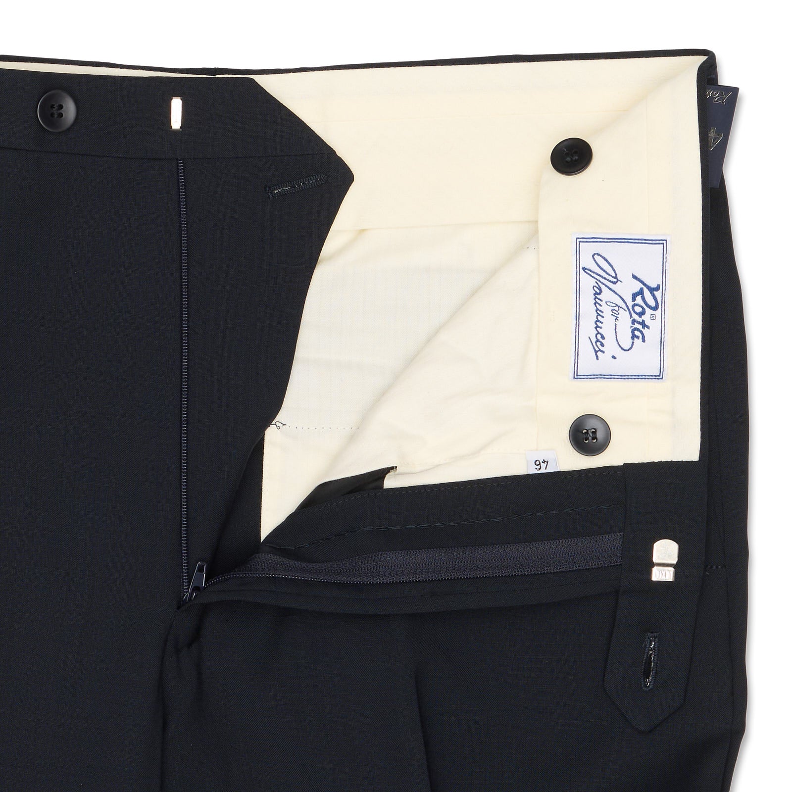 ROTA for VANNUCCI Blue Wool Dress Pants 50th Anniversary EU 60 NEW US 44