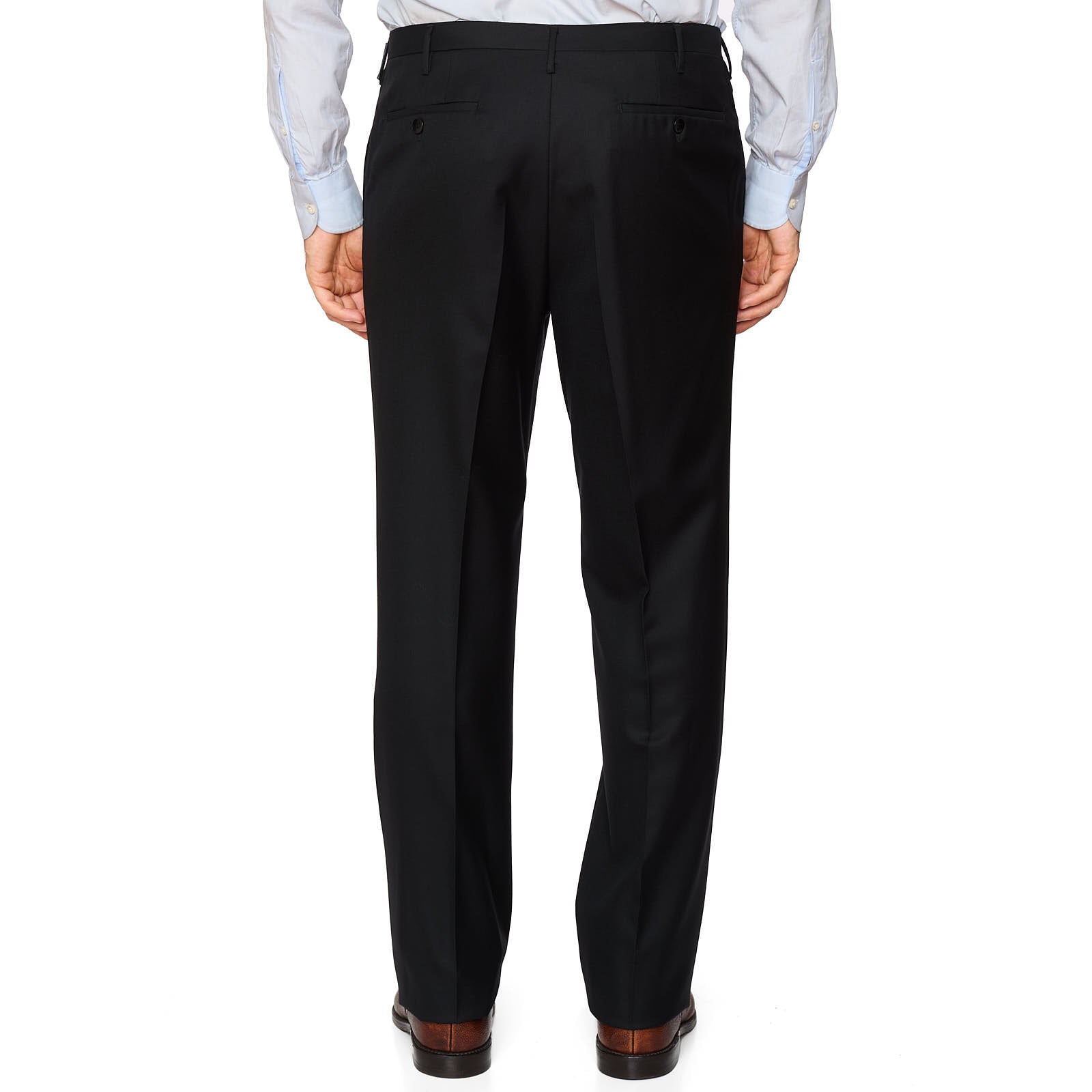 ROTA for VANNUCCI Dark Navy Blue Virgin Wool Sartorial Dress Pants NEW