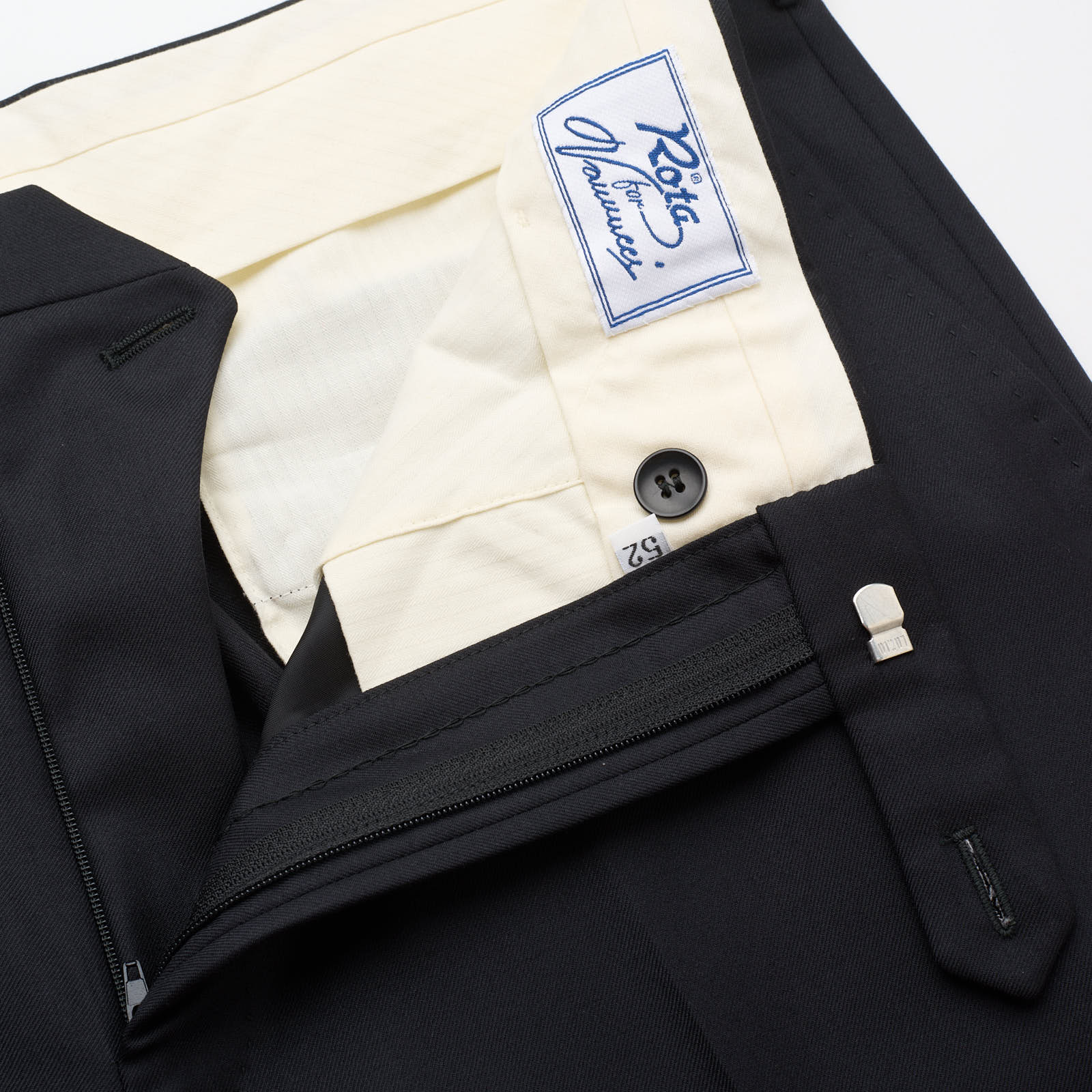 ROTA for VANNUCCI Dark Navy Blue Virgin Wool Sartorial Dress Pants NEW