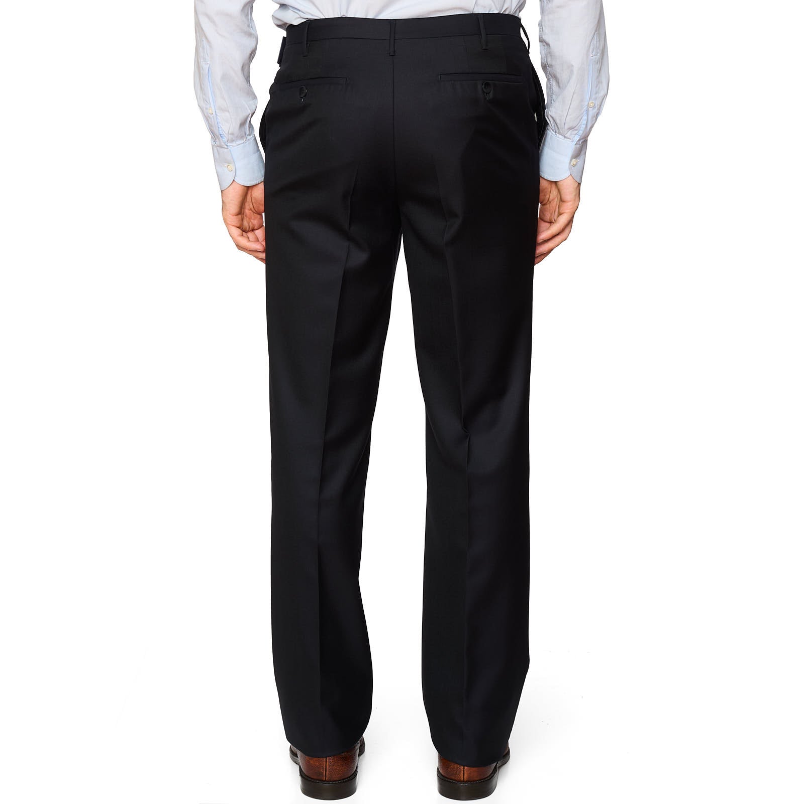 ROTA for VANNUCCI Navy Blue Wool Handmade Dress Pants NEW