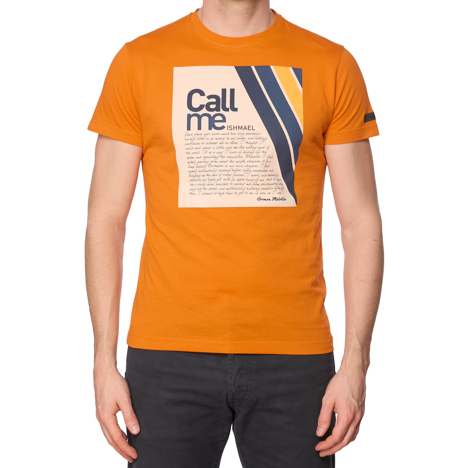 RRD Milano Orange Moby-Dick Call me Ishmael Cotton Short Sleeve T-Shirt EU 48 NEW