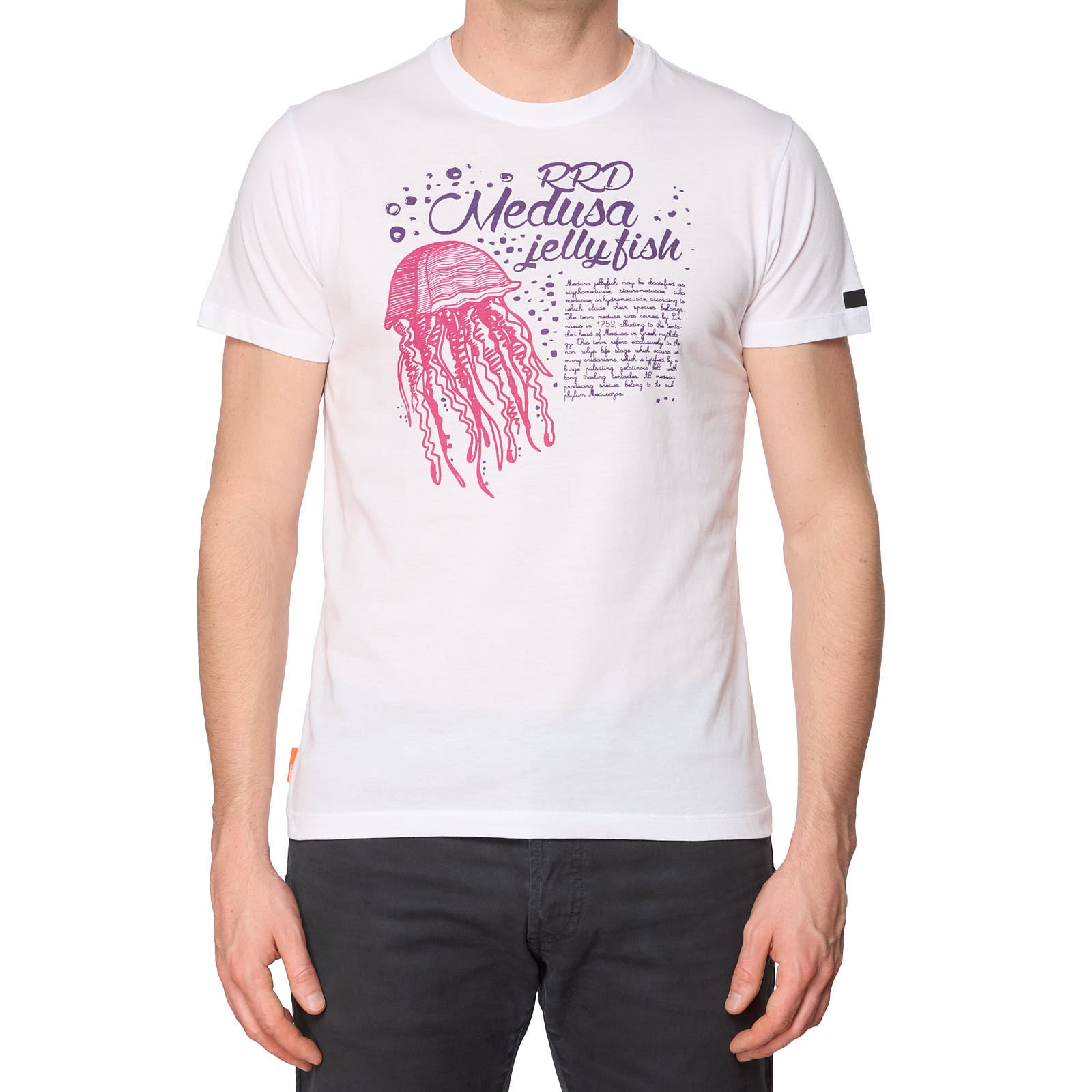 RRD Milano White Medusa Jellyfish Cotton Short Sleeve T-Shirt EU 48 NEW