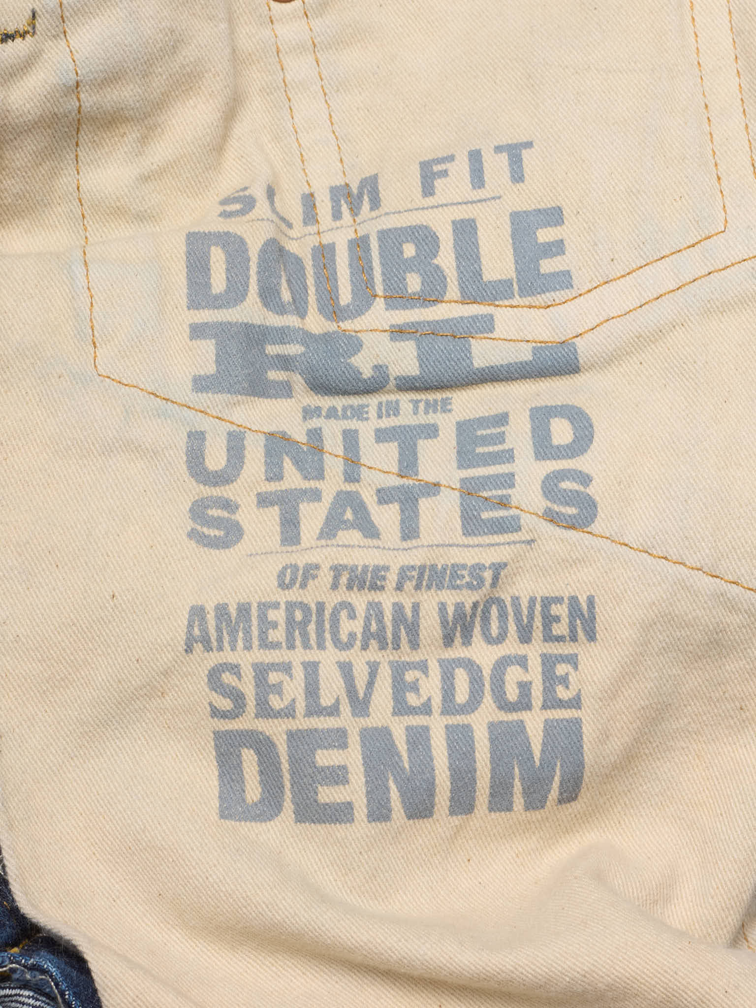 RRL RALPH LAUREN Double RL Blue Slim Fit Selvedge Jeans USA