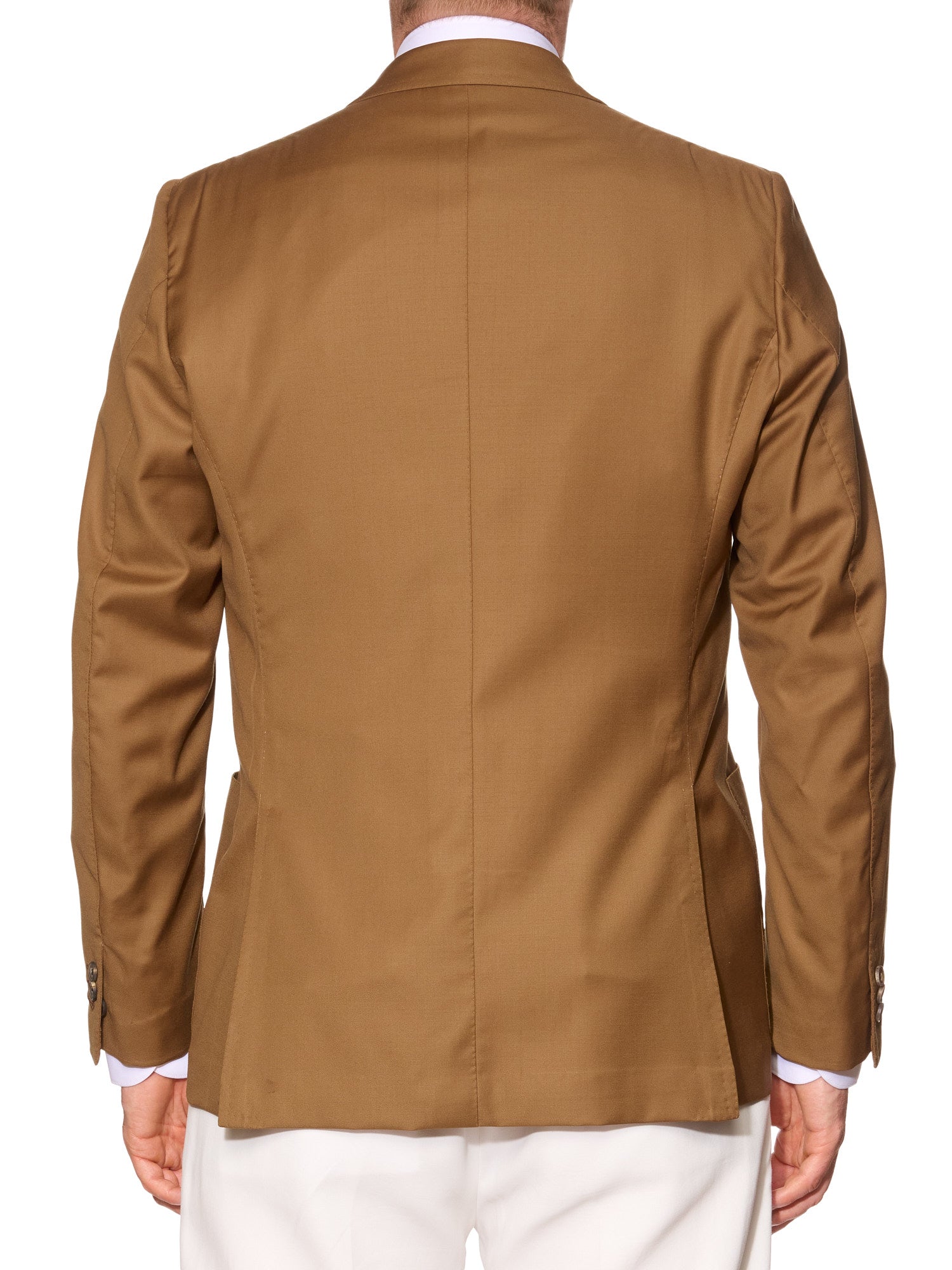 RUBINACCI Handmade Bespoke Khakie Wool DB Blazer Jacket EU 50 NEW US 40