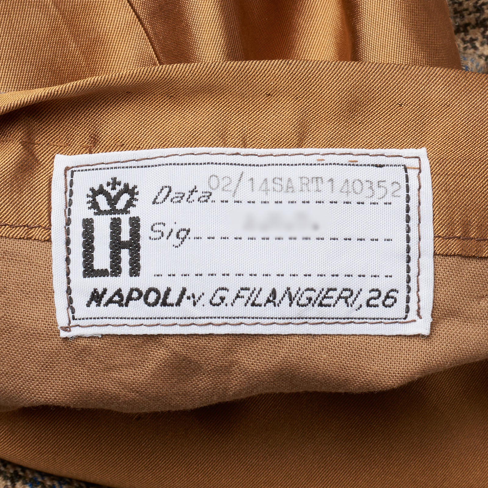 RUBINACCI LH Handmade Bespoke Beige Plaid Wool-Silk-Cashmere DB Jacket EU 50 US 40 RUBINACCI