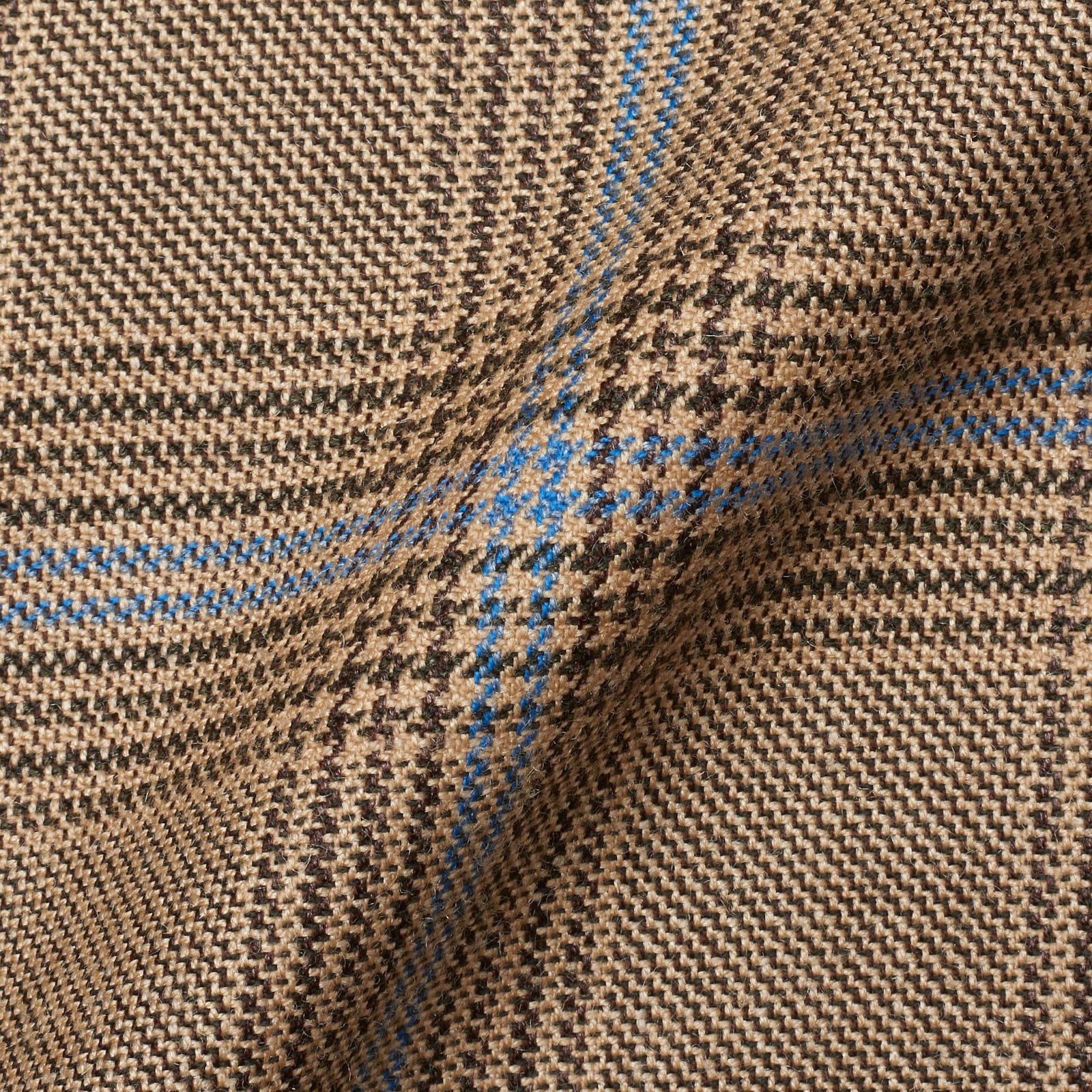 RUBINACCI LH Handmade Bespoke Beige Plaid Wool-Silk-Cashmere DB Jacket EU 50 US 40 RUBINACCI