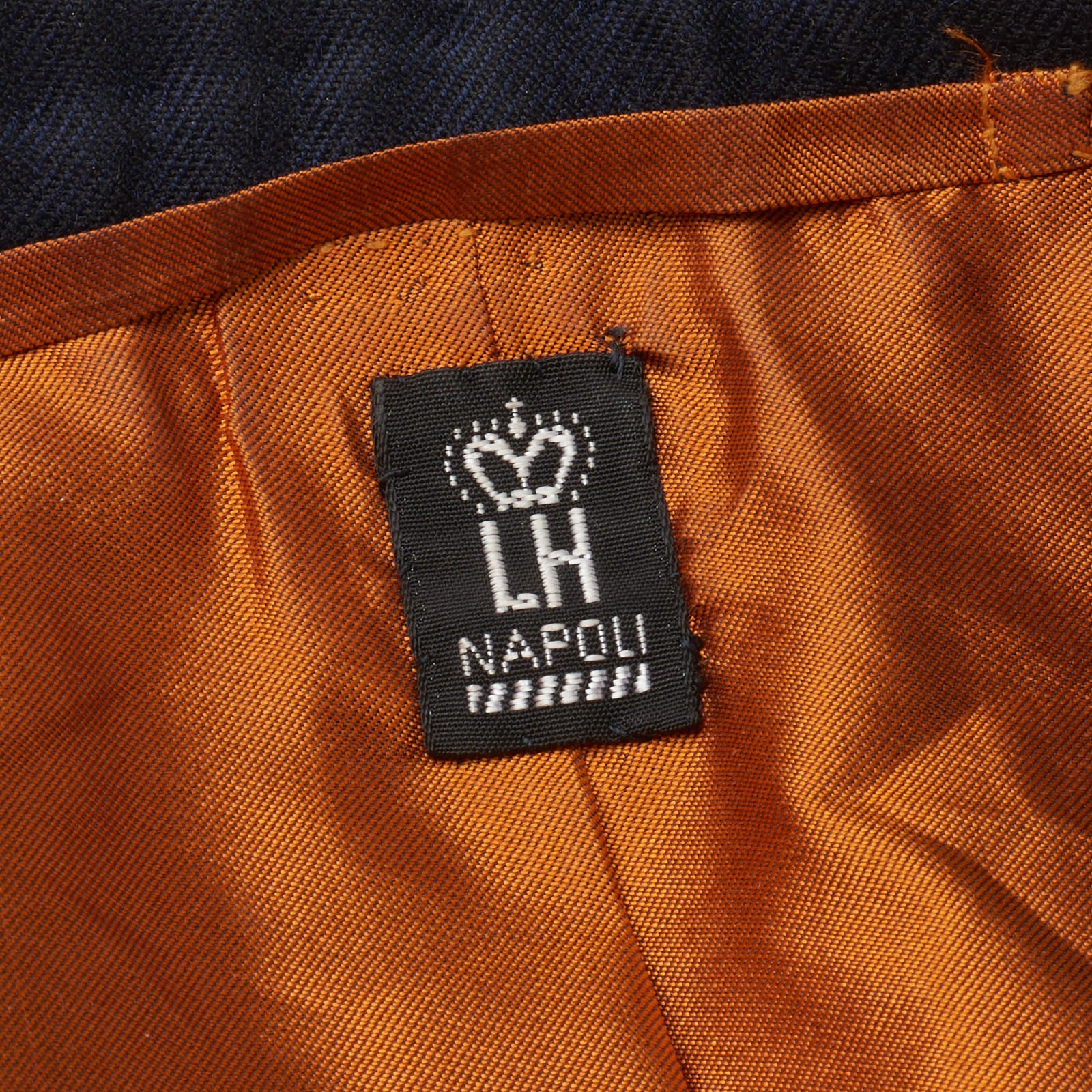 RUBINACCI LH Handmade Bespoke Blue Cashmere-Silk Jacket with Elbow Patch EU 50 US 40 RUBINACCI