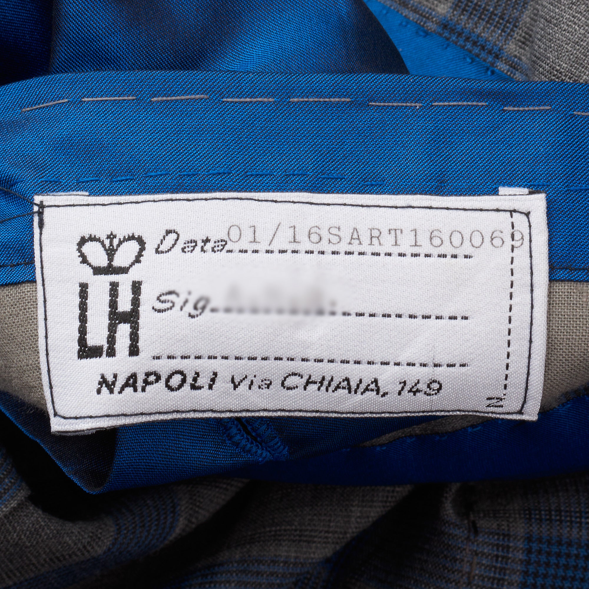 RUBINACCI LH Handmade Bespoke Gray Plaid Wool-Silk-Linen DB Jacket EU 50 US 40 RUBINACCI