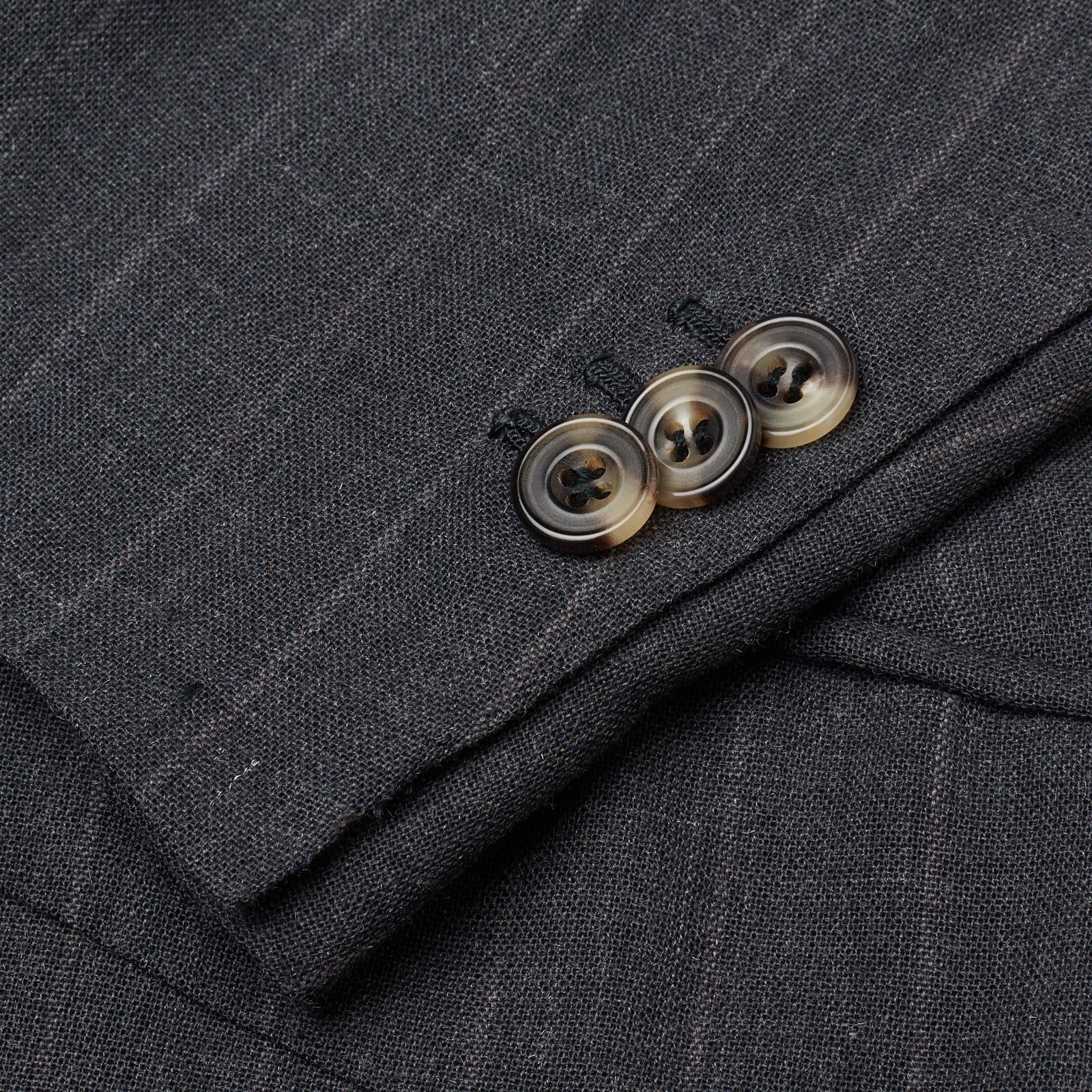 RUBINACCI LH Handmade Bespoke Gray Striped Mohair 1 Button Jacket EU 50 US 40 RUBINACCI