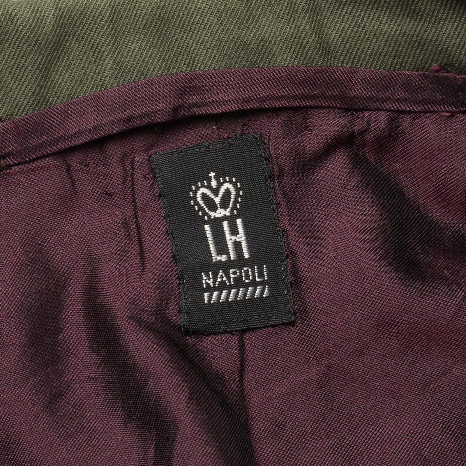 RUBINACCI LH Handmade Bespoke Green Twill Cotton DB Jacket EU 50 US 40 RUBINACCI