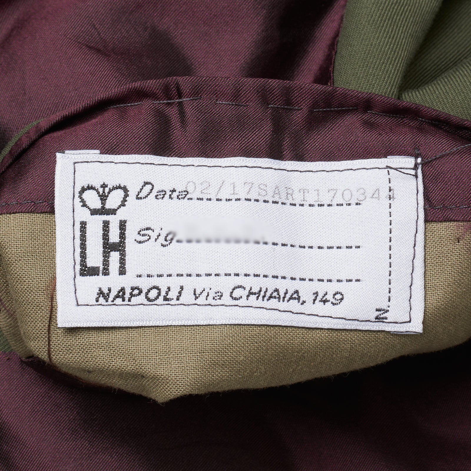 RUBINACCI LH Handmade Bespoke Green Twill Cotton DB Jacket EU 50 US 40 RUBINACCI