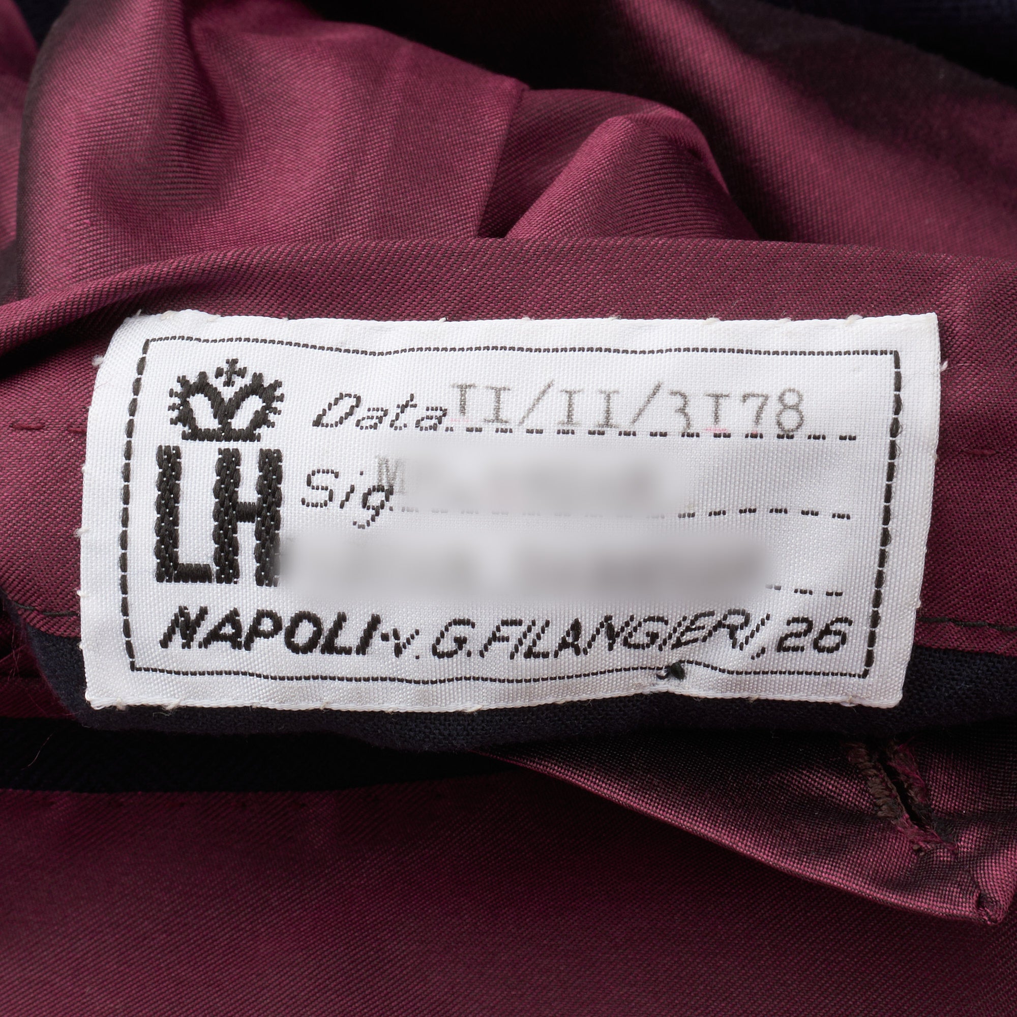 RUBINACCI LH Handmade Bespoke Navy Blue Herringbone Cashmere DB Jacket 50 US 40 RUBINACCI