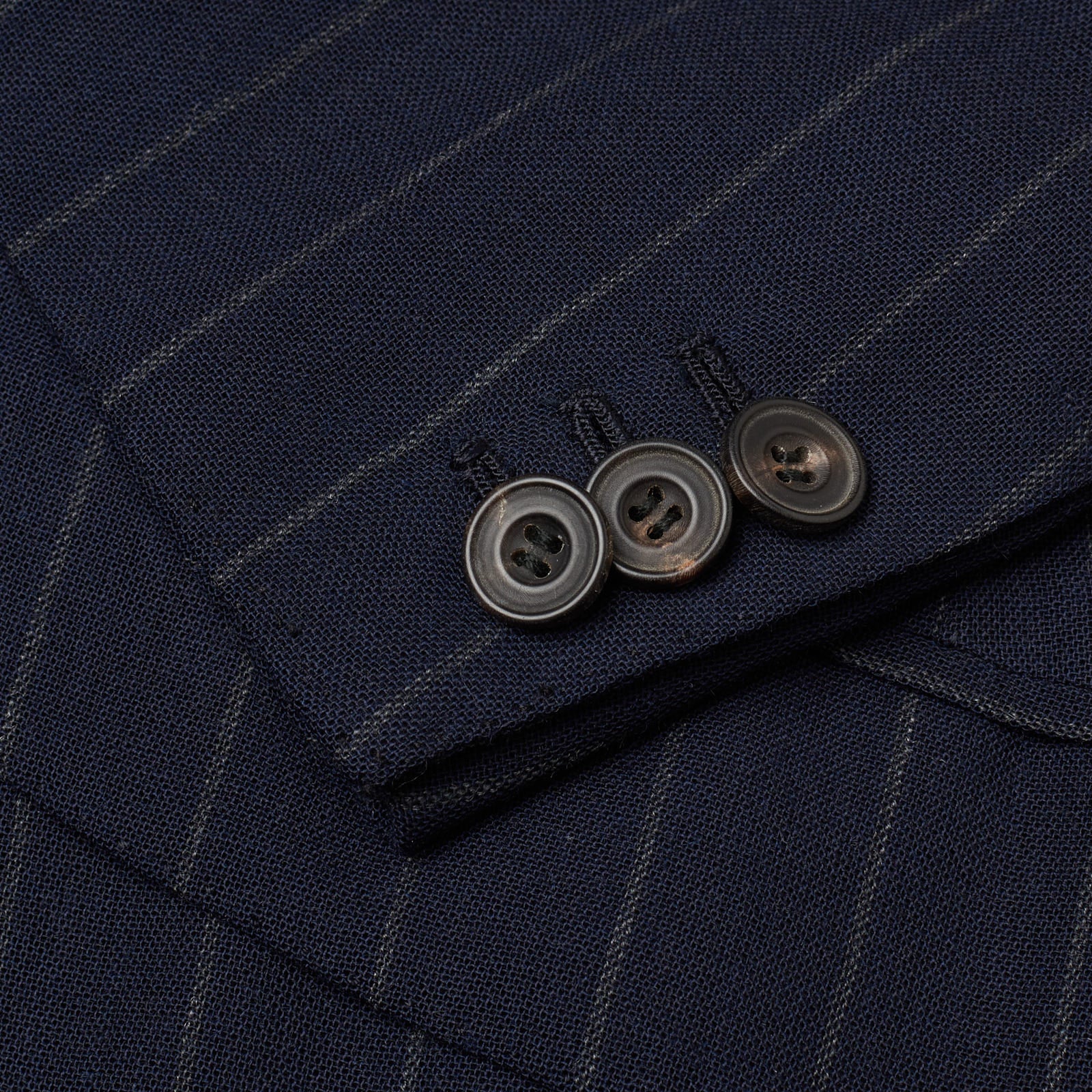 RUBINACCI LH Handmade Bespoke Blue Striped Mohair 1 Button Jacket EU 50 US 40 RUBINACCI