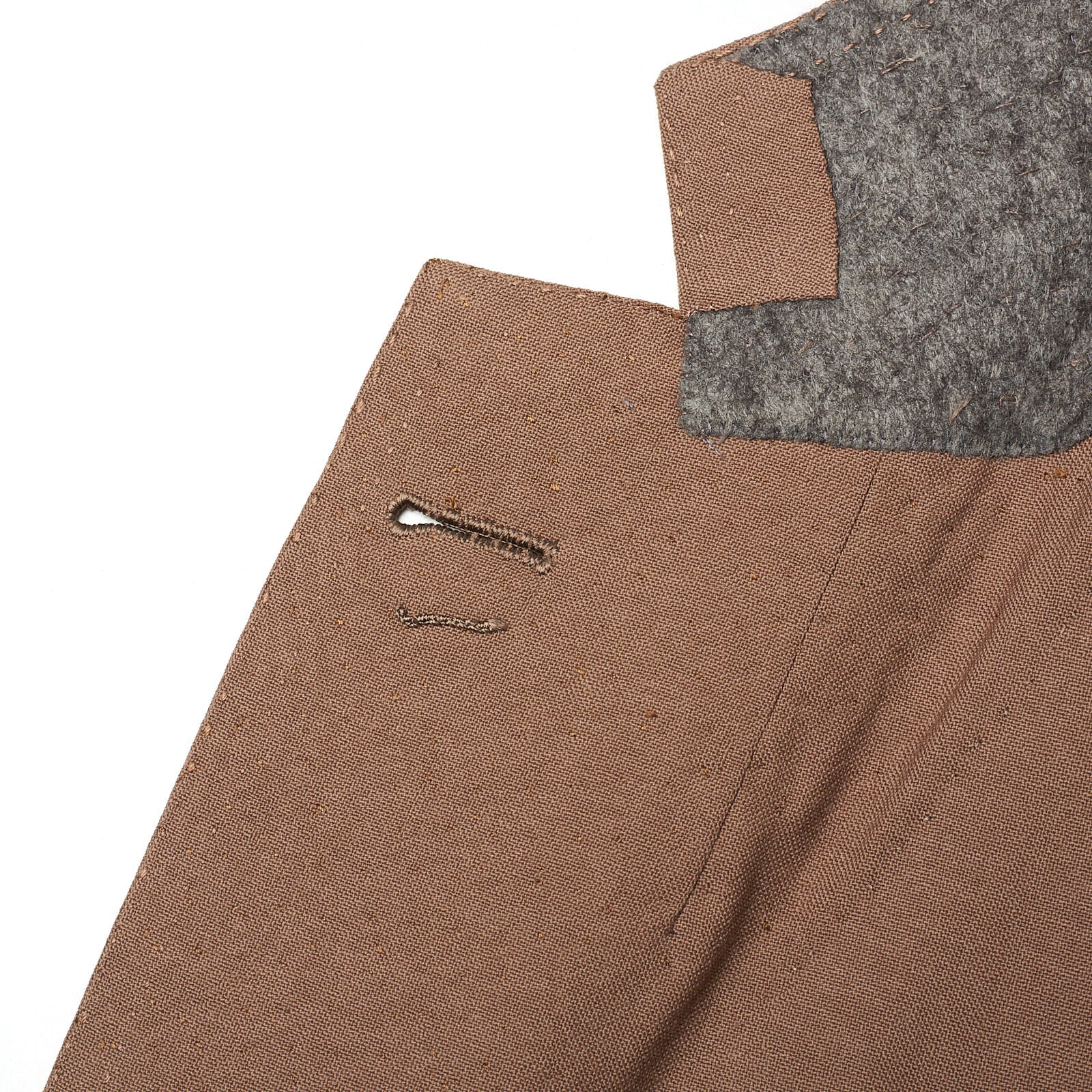 RUBINACCI LH Handmade Bespoke Taupe Gray Wool-Mohair Jacket EU 50 US 40 RUBINACCI