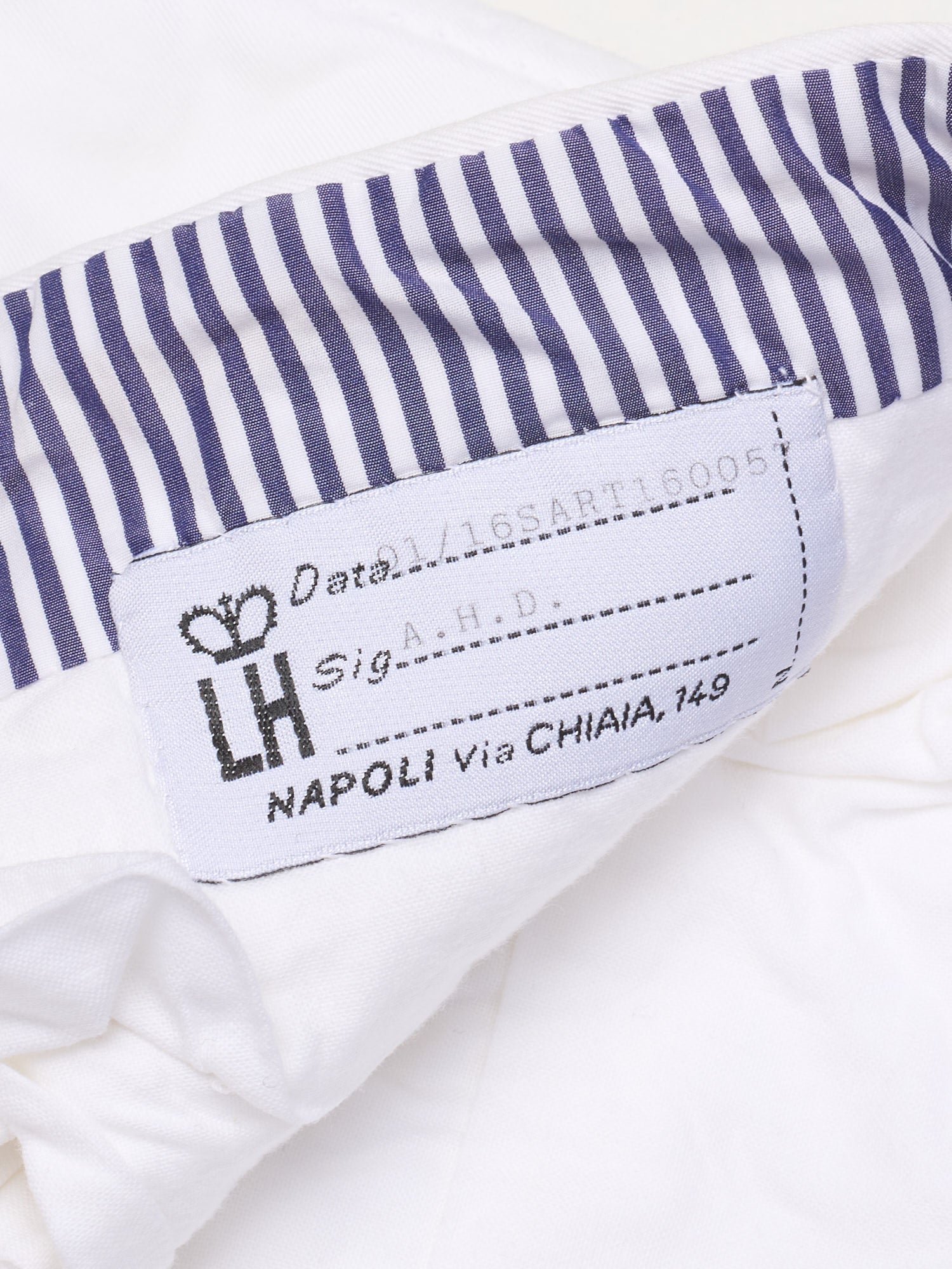 RUBINACCI LH London House Bespoke White Cotton Dress Pants EU 48 US 32