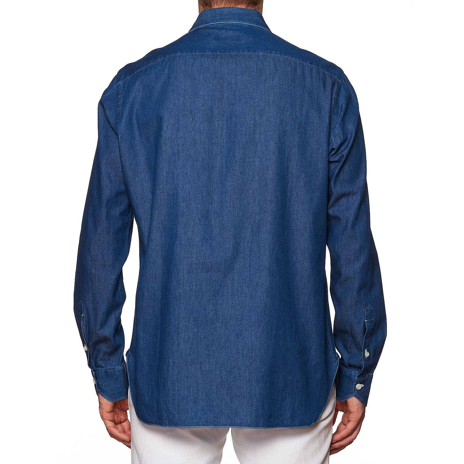 RUBINACCI Napoli Handmade Blue Denim Casual Shirt EU 41 NEW US 16 RUBINACCI