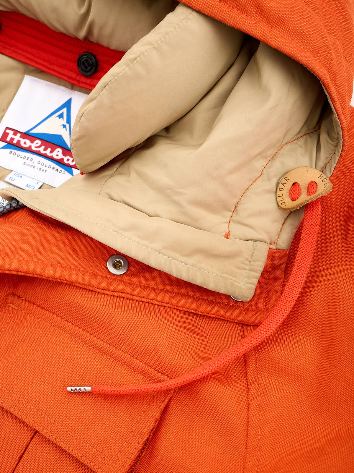 Rare HOLUBAR "Deer Hunter" Orange Cordura Down Filled Parka Jacket NEW