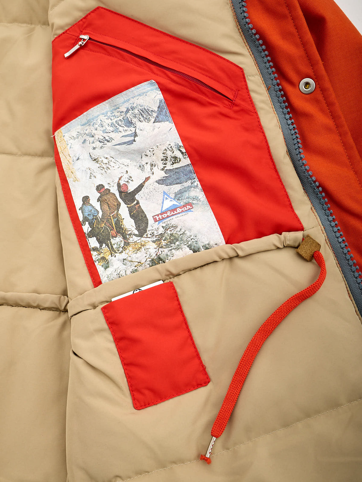 Rare HOLUBAR "Deer Hunter" Orange Cordura Down Filled Parka Jacket NEW