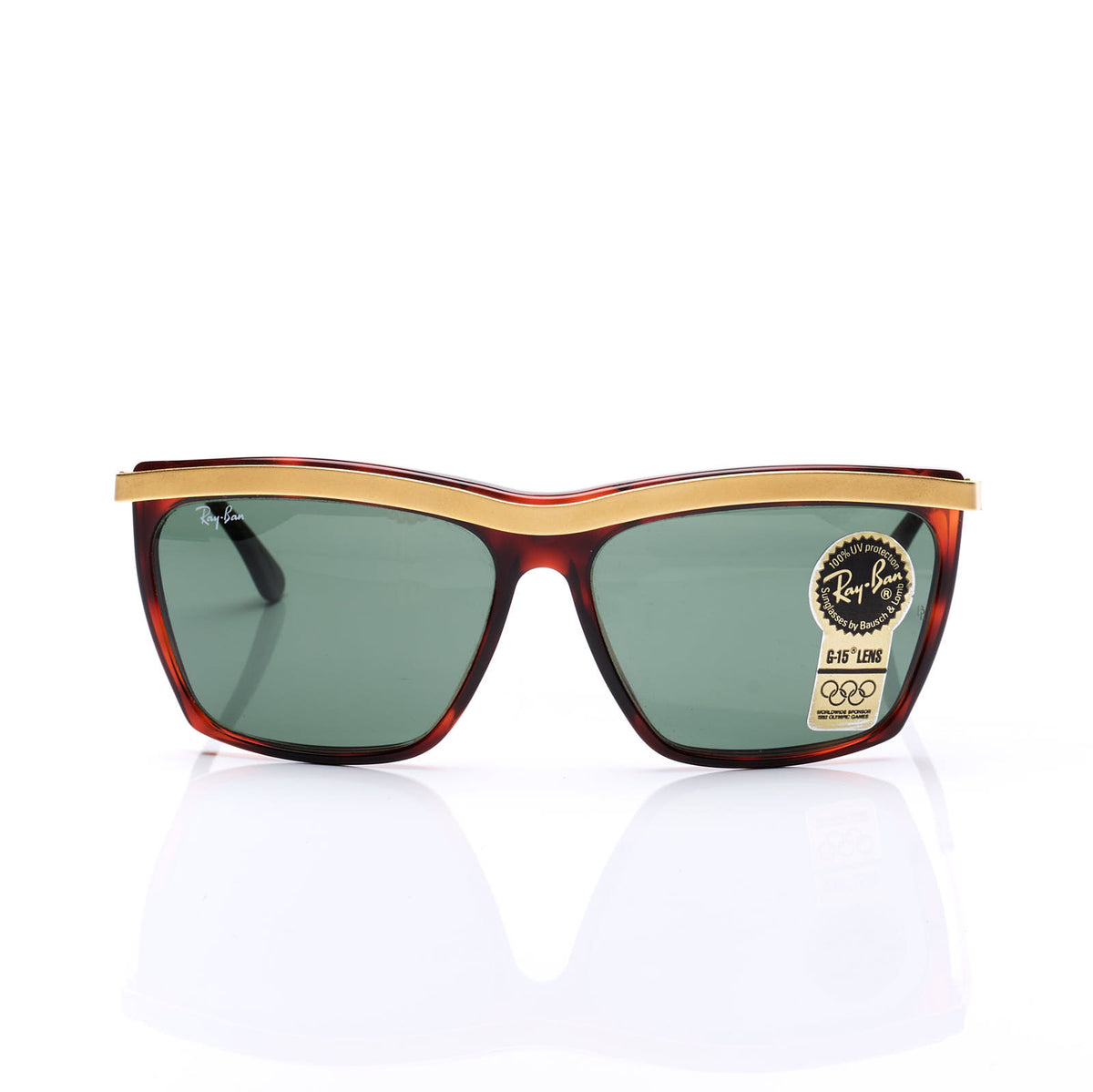 Rare B&L RAY BAN 1992 Tortoise-Gold Olympian III Sunglasses  display picture 1