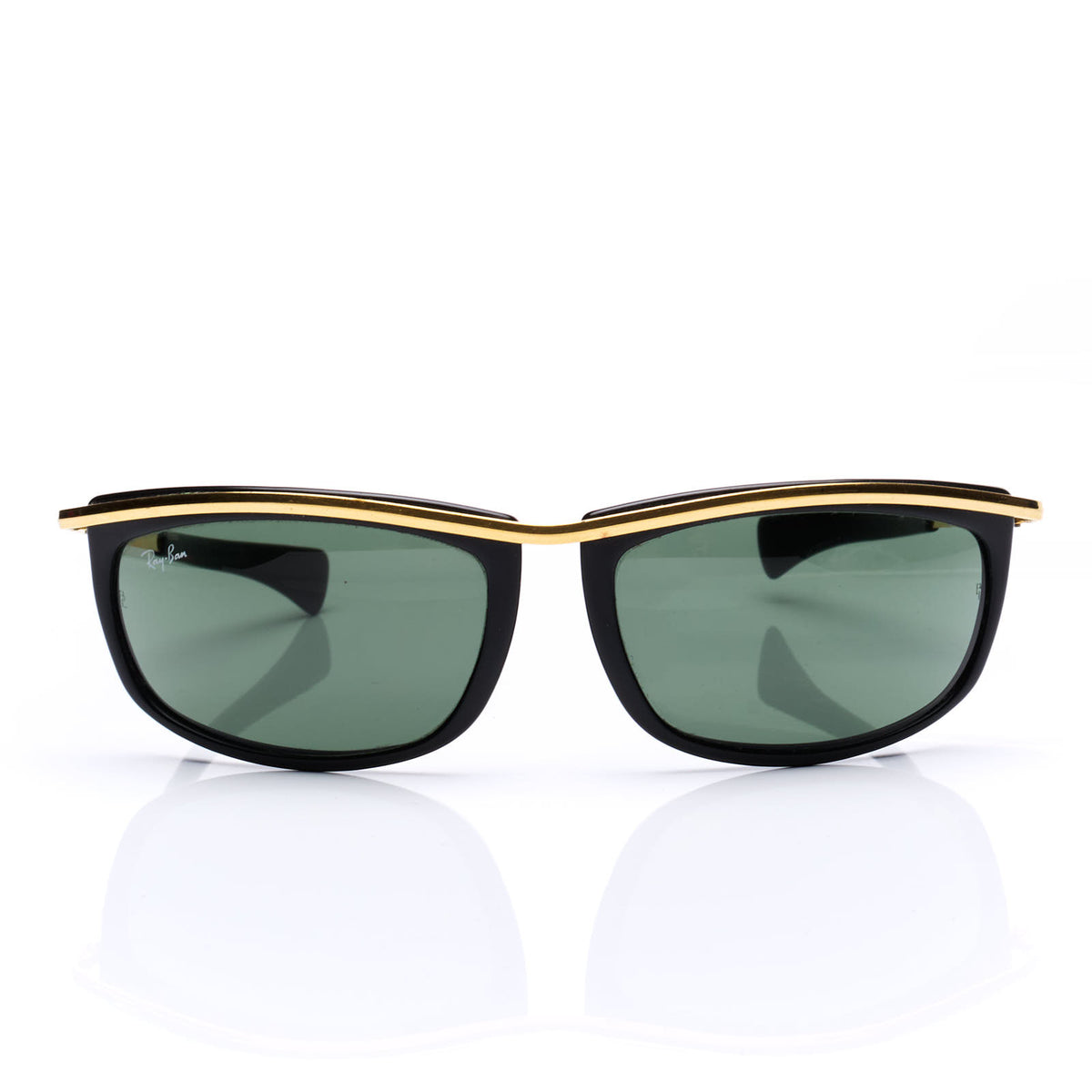 Ray-Ban Black and Gold Sunglasses (rarely used) Ray-Ban RB3507 - Aluminum Clubmaster Sunglasses  main image 3