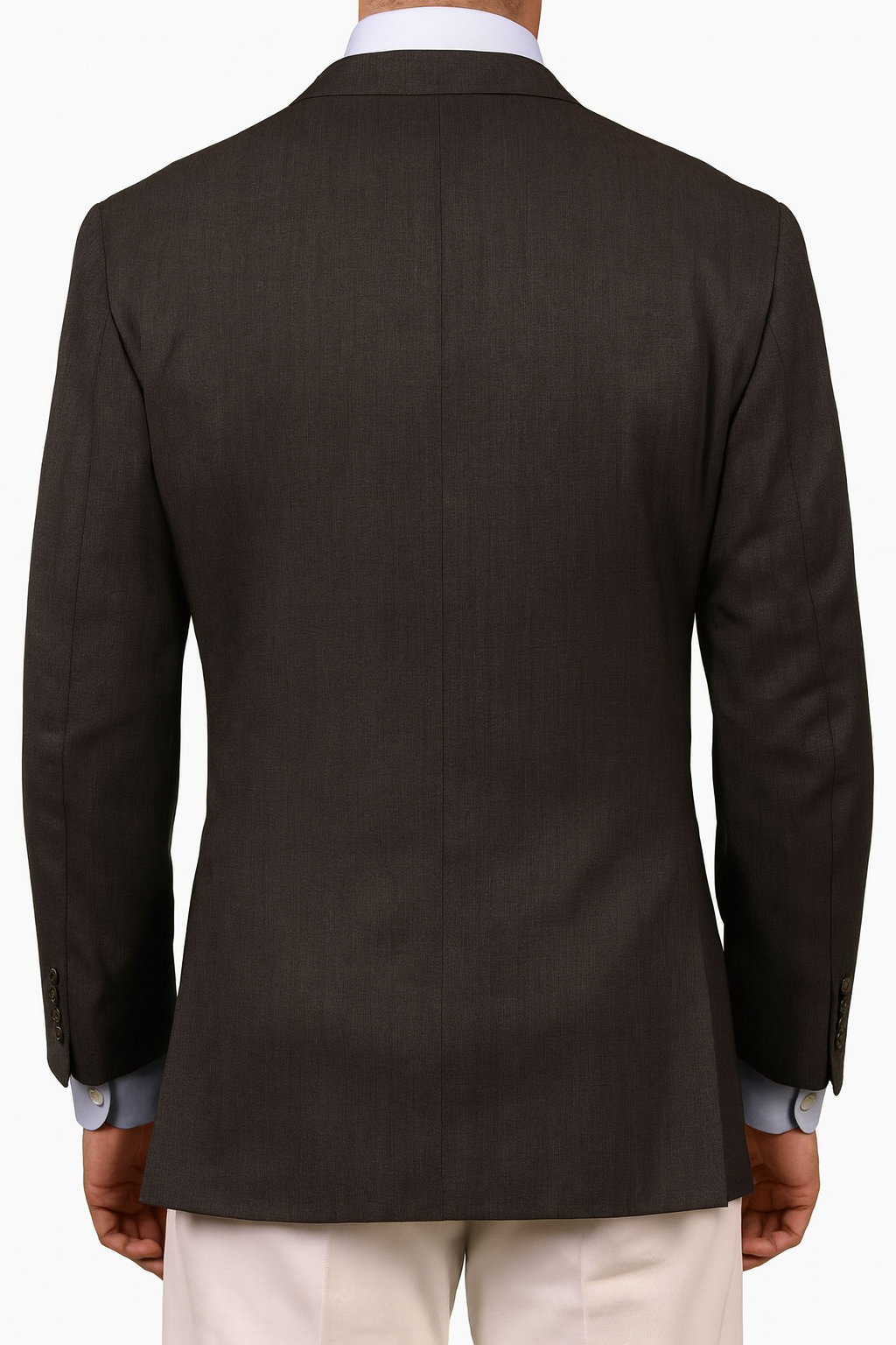 RUBINACCI LH Hand Made Bespoke Gray Wool Blazer Jacket EU 56 US 46