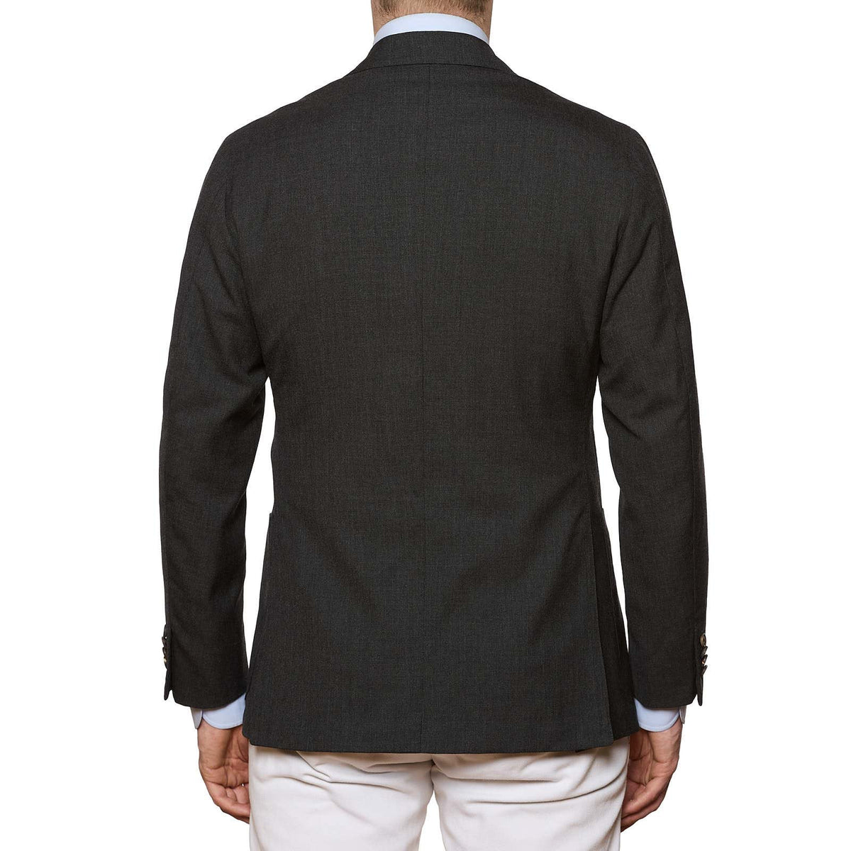 SARTORIA SOLITO Napoli Gray Wool Bespoke Jacket EU 48 US 38