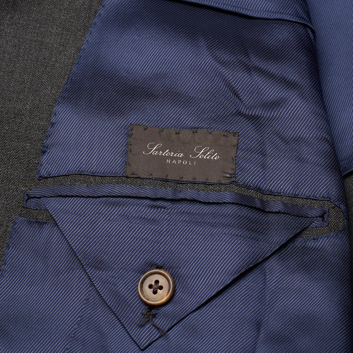 SARTORIA SOLITO Napoli Gray Wool Bespoke Jacket EU 48 US 38