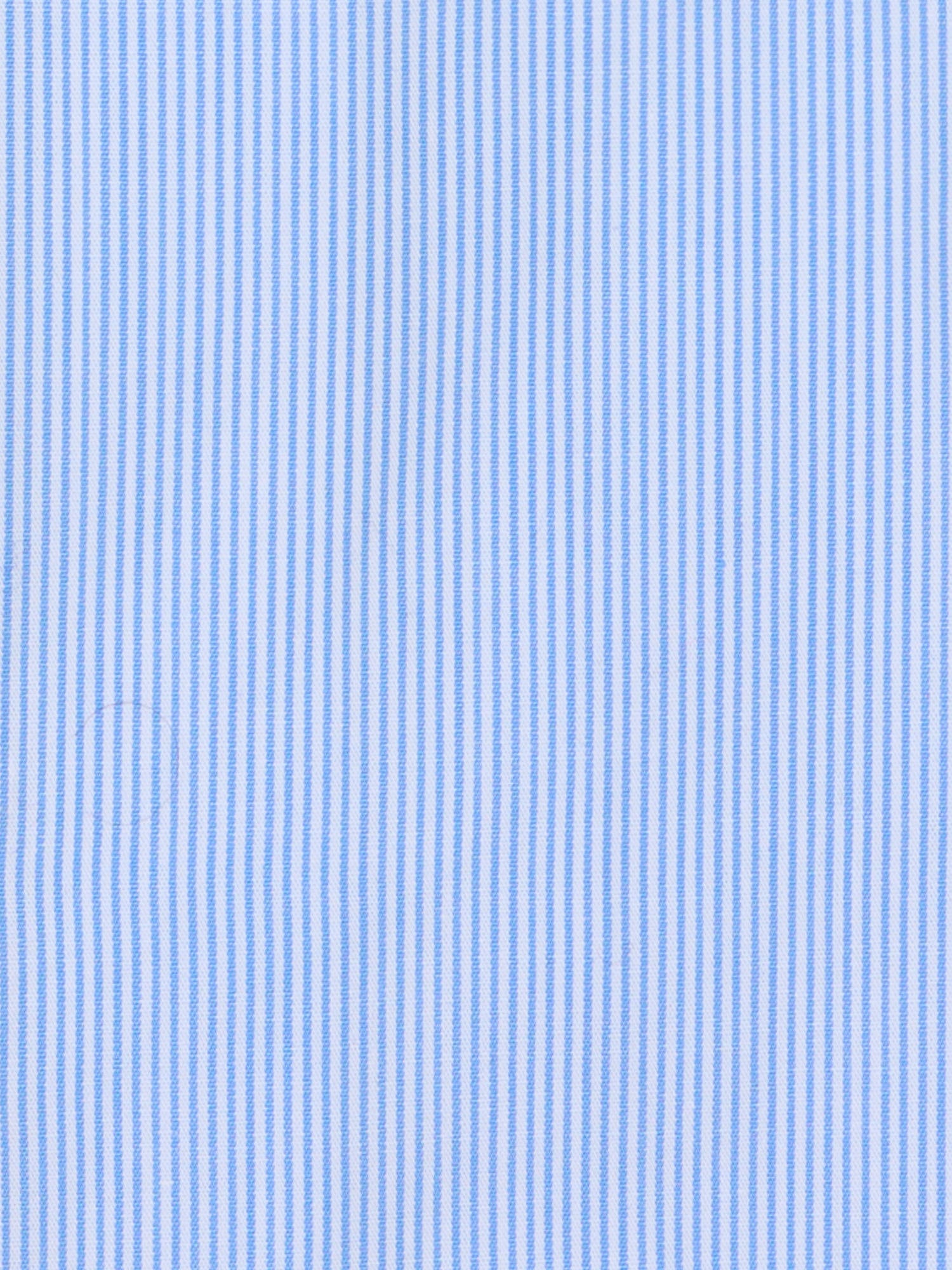 SARTORIA CAMPO Napoli Blue Striped Cotton Slim Fit Dress Shirt