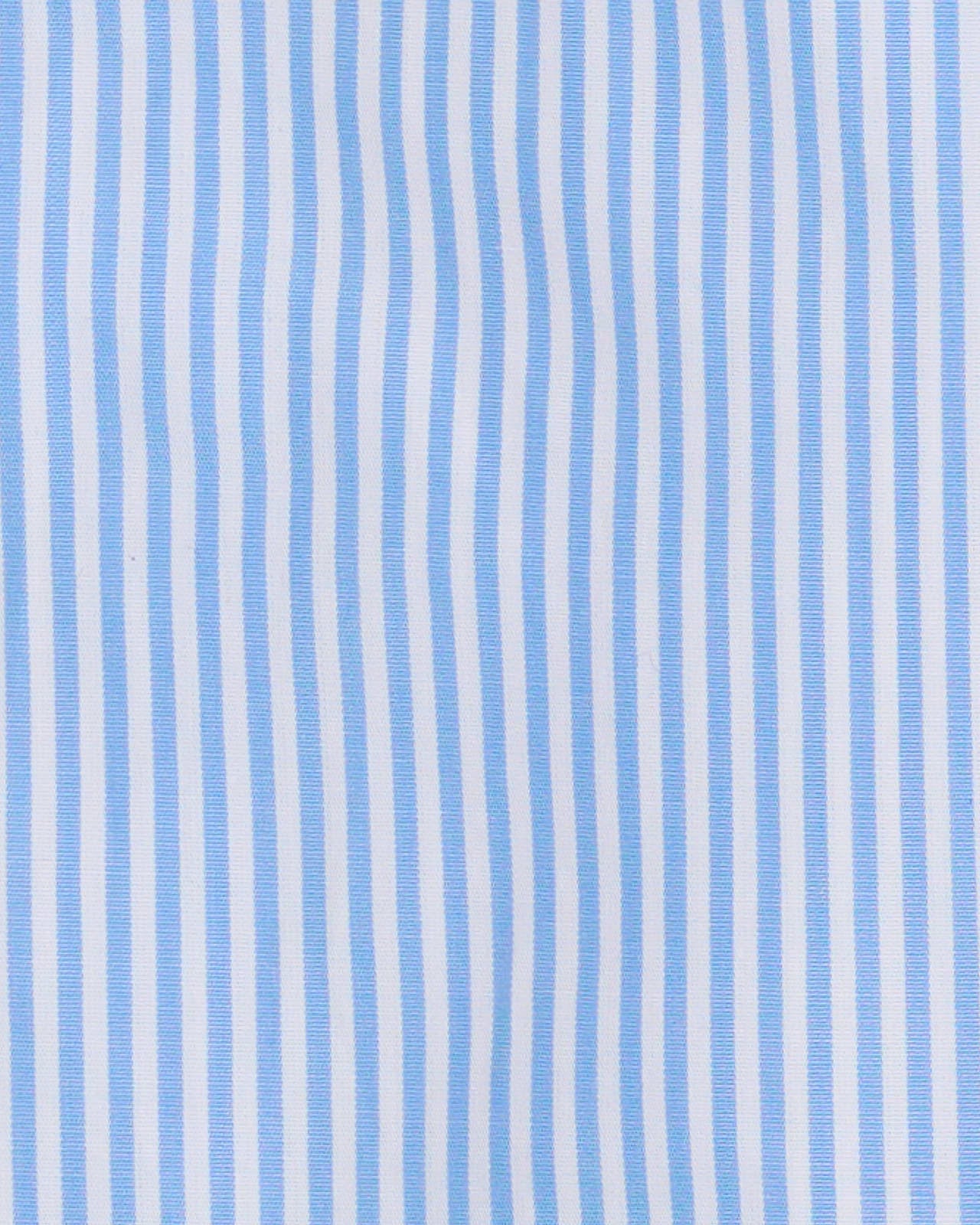 SARTORIA CAMPO Napoli Blue Striped Poplin Cotton Dress Shirt EU 37 NEW US 14.5