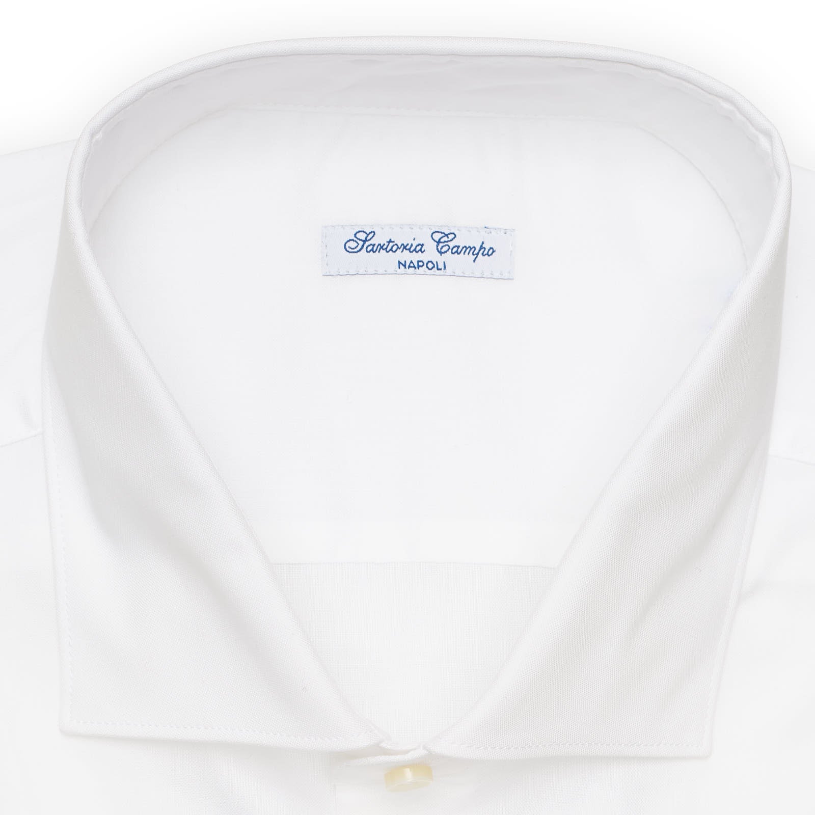 SARTORIA CAMPO Napoli White Poplin Cotton Dress Shirt NEW