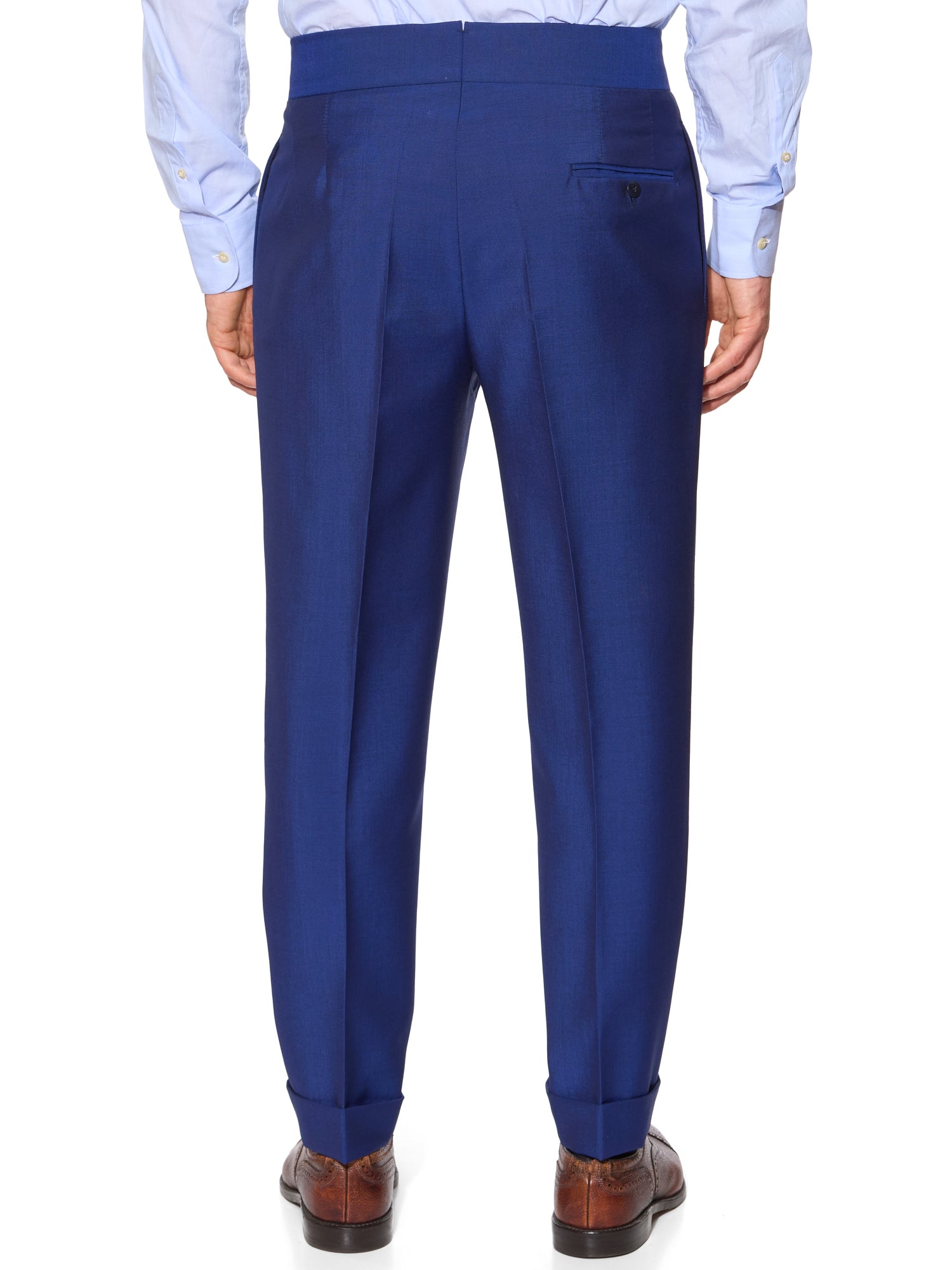 SARTORIA CHIAIA Bespoke Handmade Blue Wool DB Suit EU 48 US 38