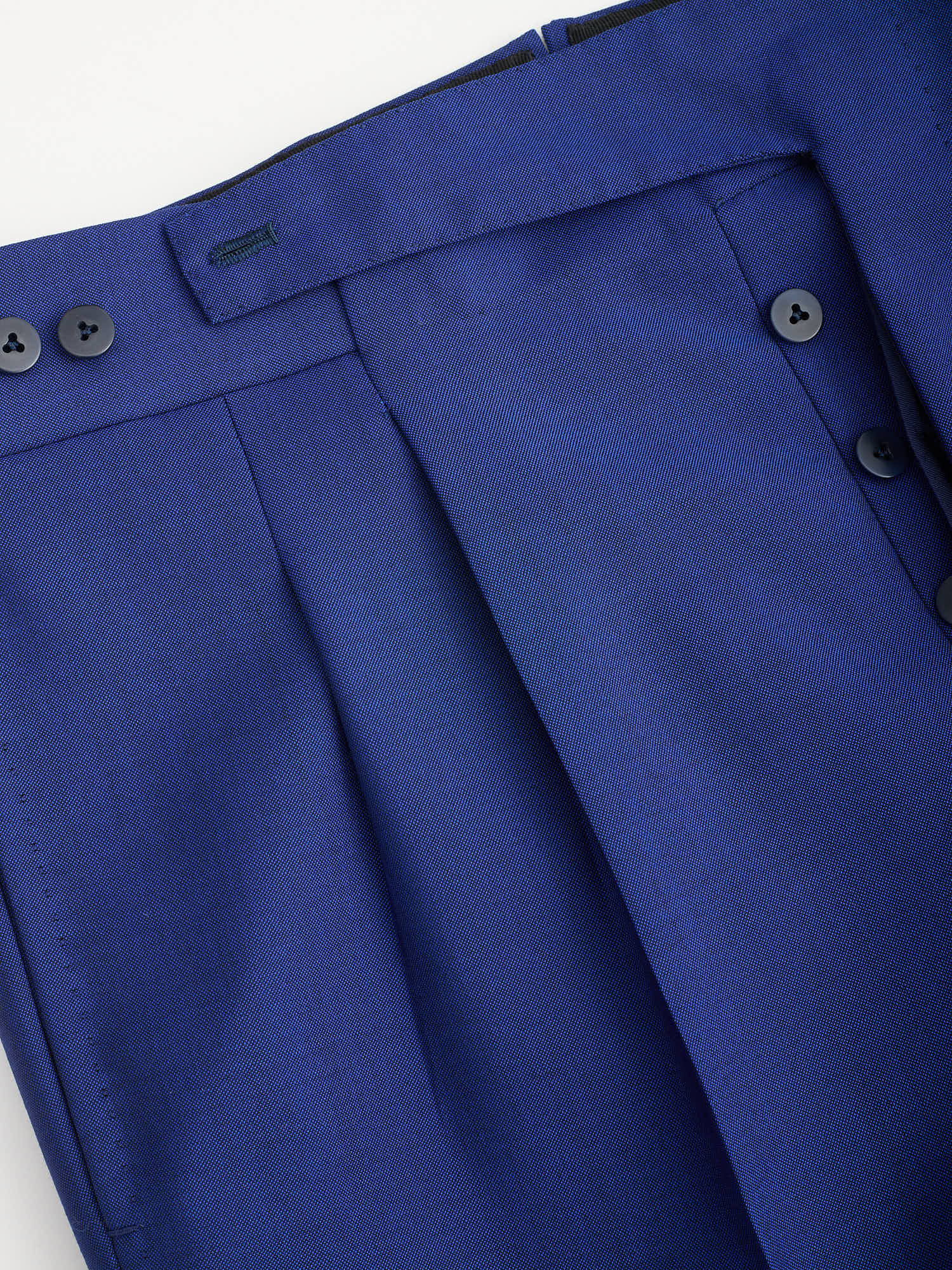 SARTORIA CHIAIA Bespoke Handmade Blue Wool DB Suit EU 48 US 38