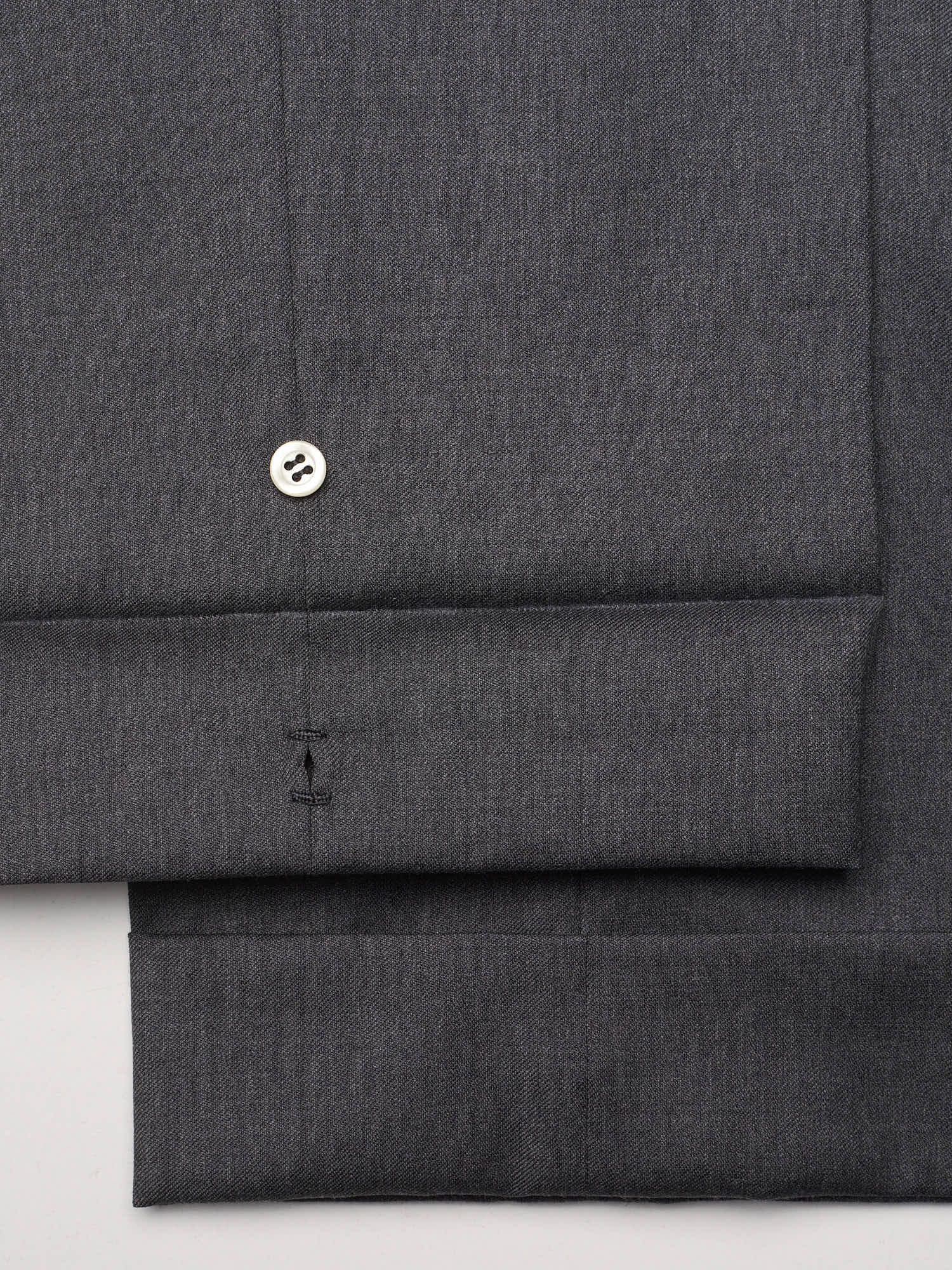 SARTORIA CHIAIA Bespoke Handmade Gray Wool Flat Front Dress Pants