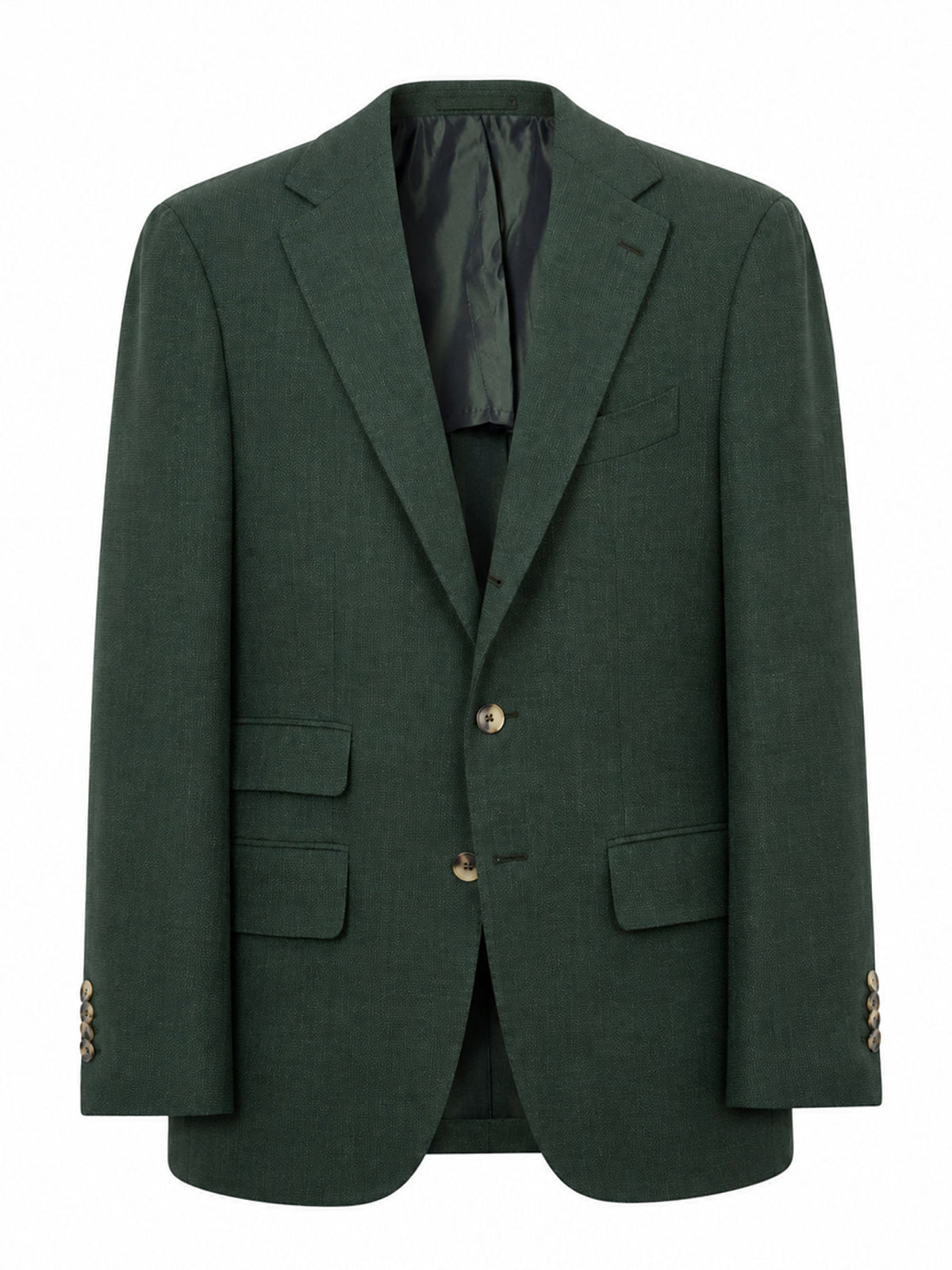 SARTORIA CHIAIA Handmade Green Loro Piana Fabric Jacket EU 48 US 38