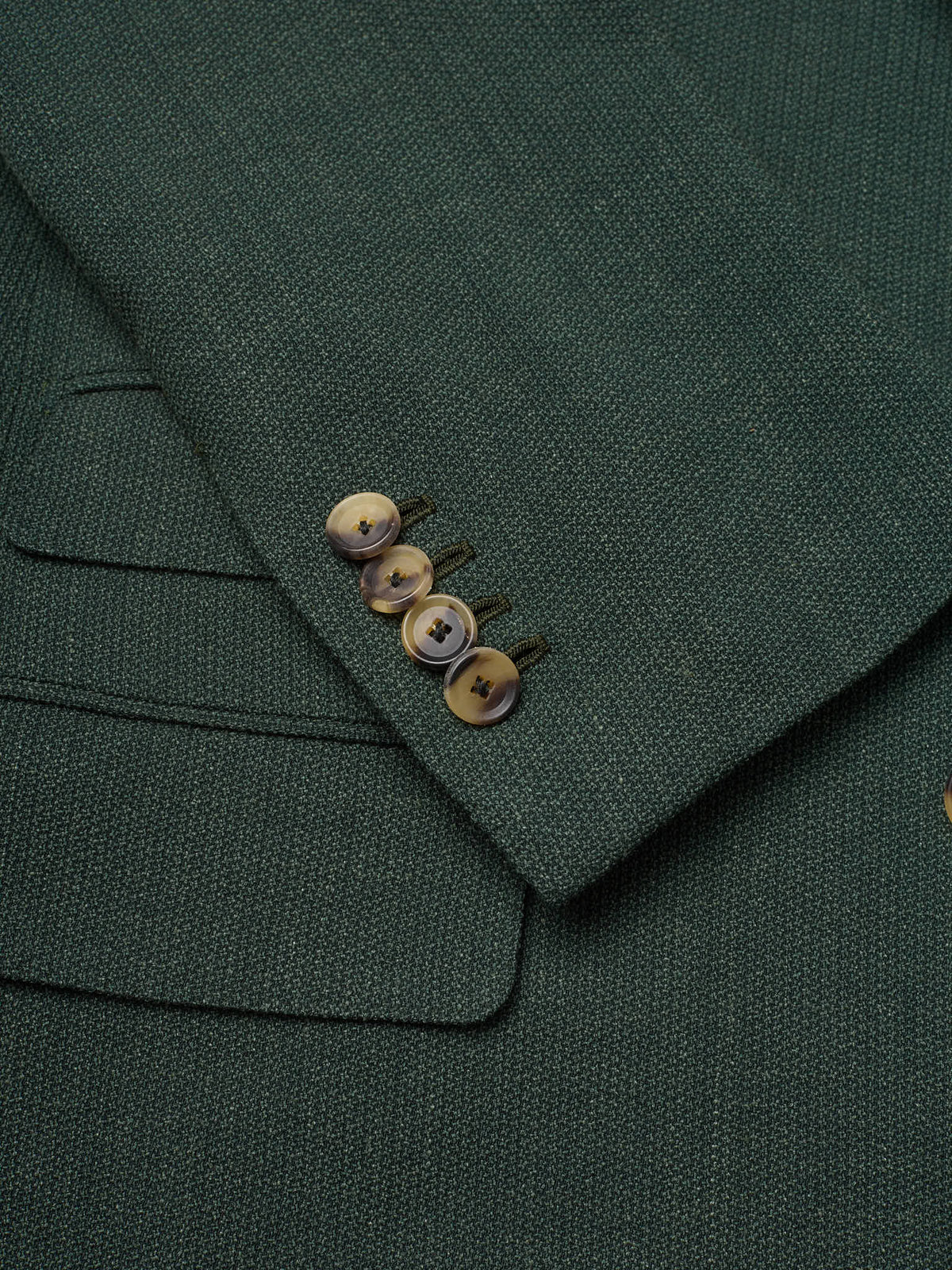 SARTORIA CHIAIA Handmade Green Loro Piana Fabric Jacket EU 48 US 38