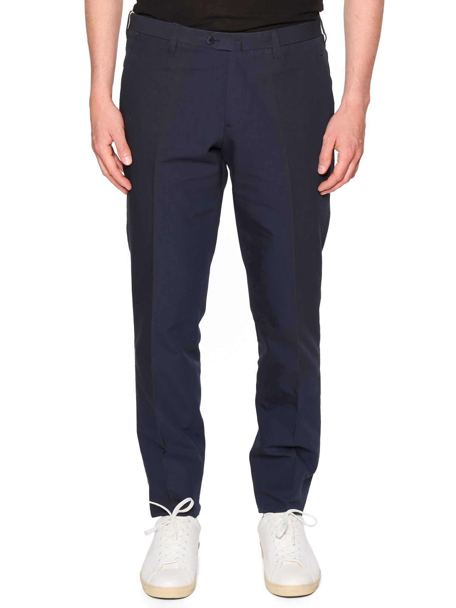 SARTORIA CHIAIA Handmade Navy Blue Cotton Dress Pants Chinos EU 52 NEW US 36