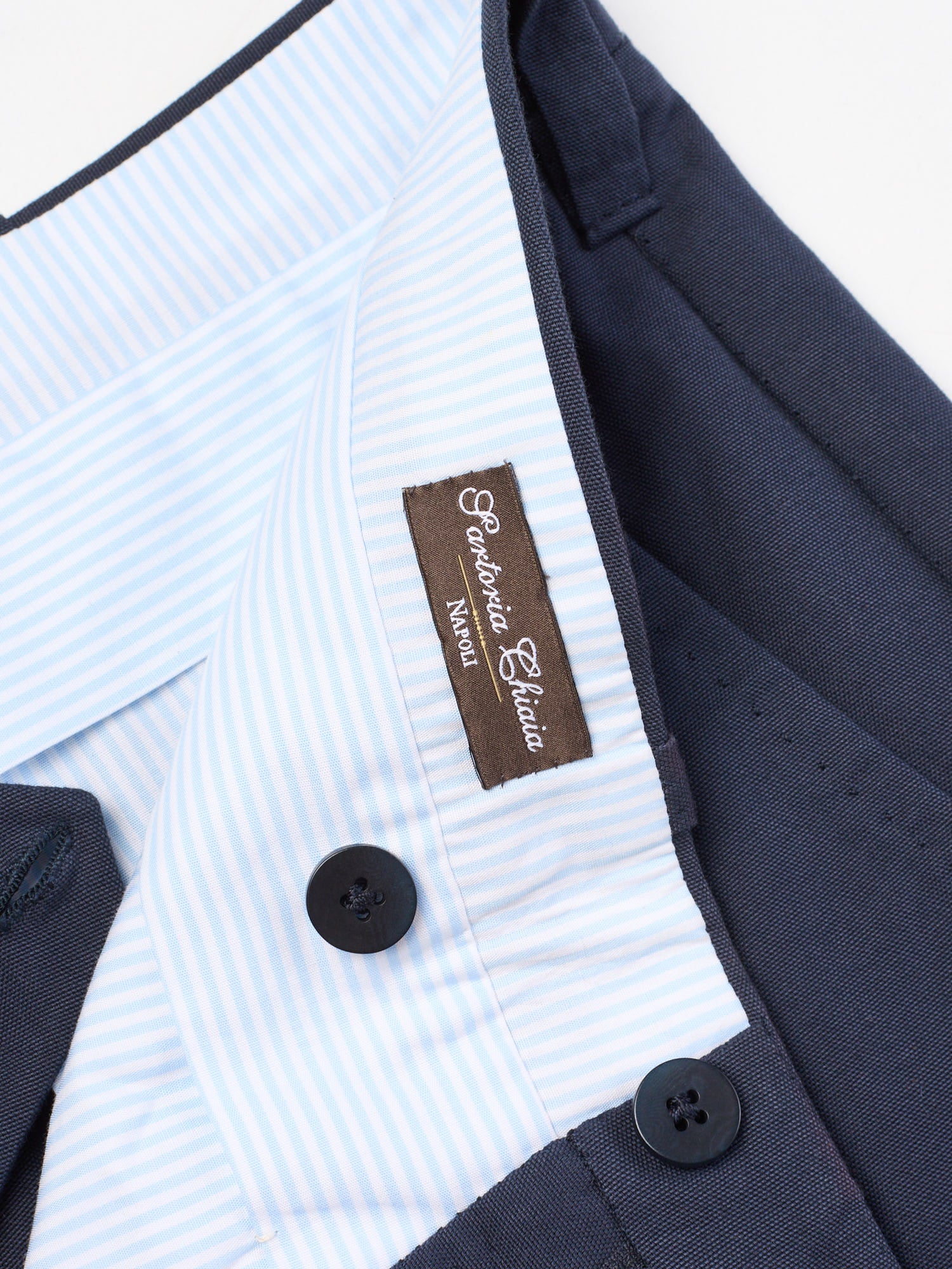 SARTORIA CHIAIA Handmade Navy Blue Cotton Dress Pants Chinos EU 52 NEW US 36