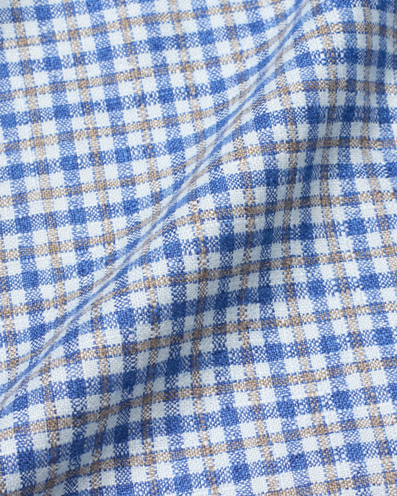 SARTORIA CIARDI Bespoke Handmade Blue-White Plaid Wool-Silk Jacket NEW