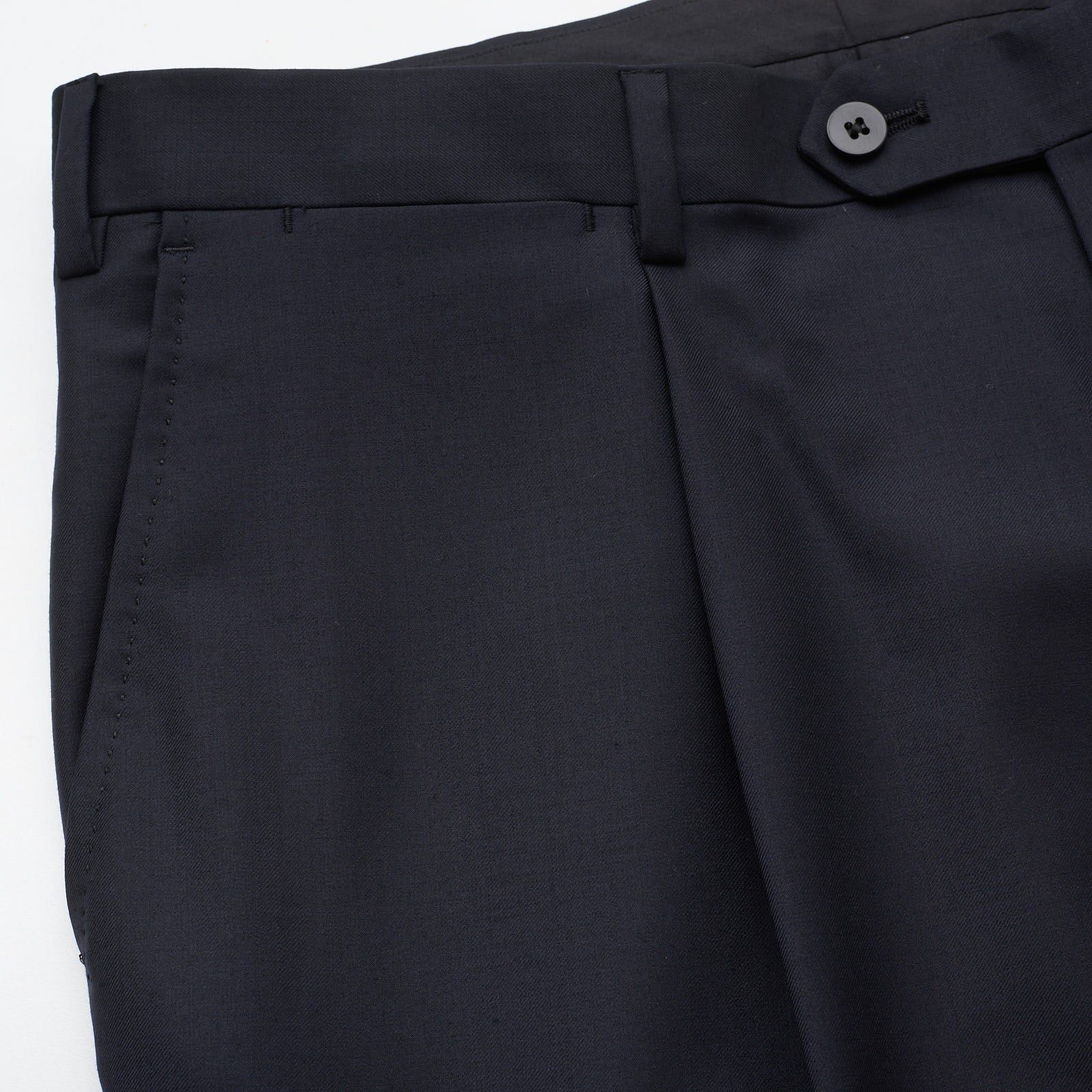 SARTORIA PARTENOPEA Handmade Black Super 130'S Dress Pants NEW EU 56 US 40