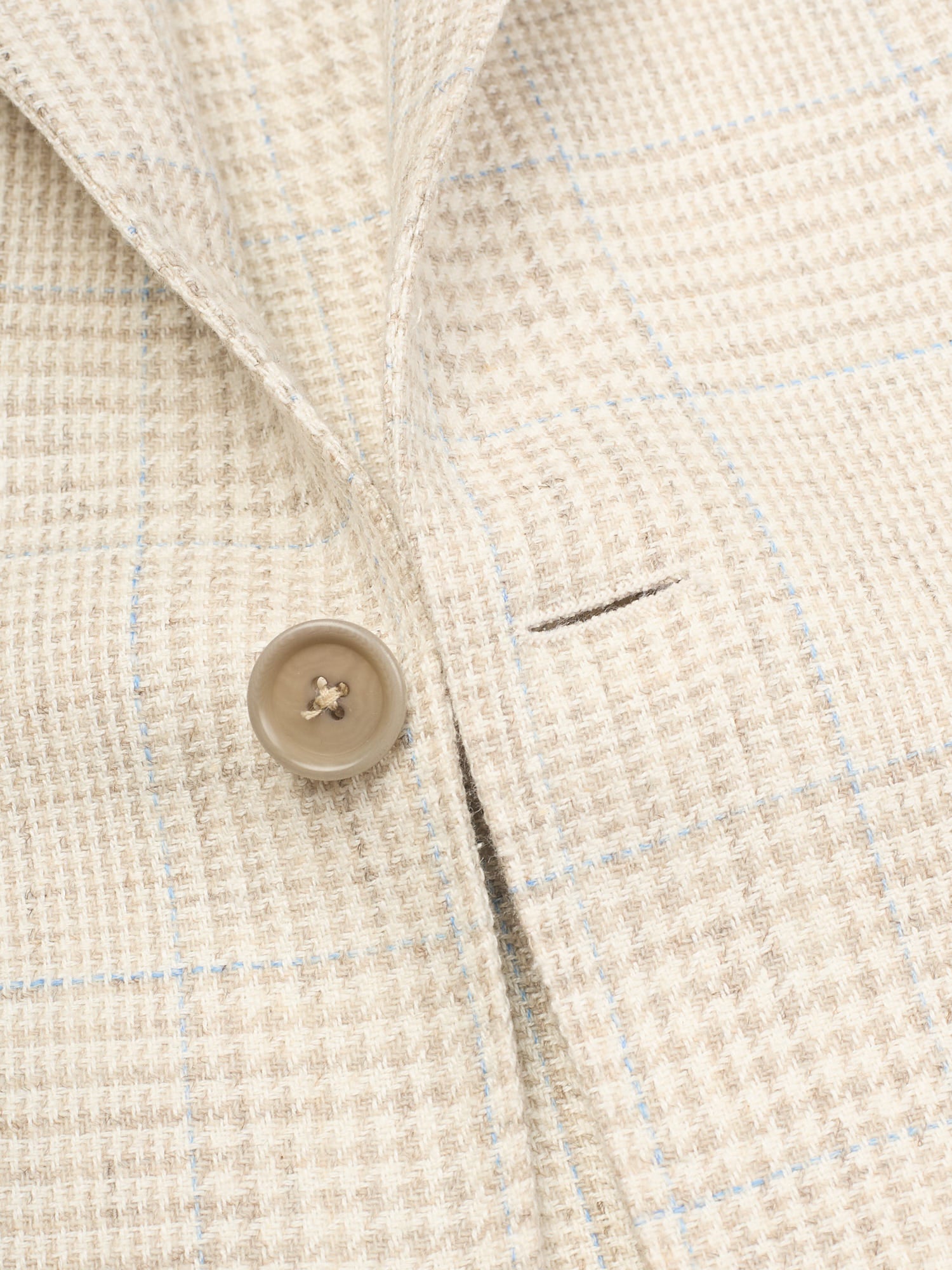 SARTORIA PARTENOPEA Beige Wool-Silk-Linen Jacket EU 50 NEW US 40 Peak Lapel