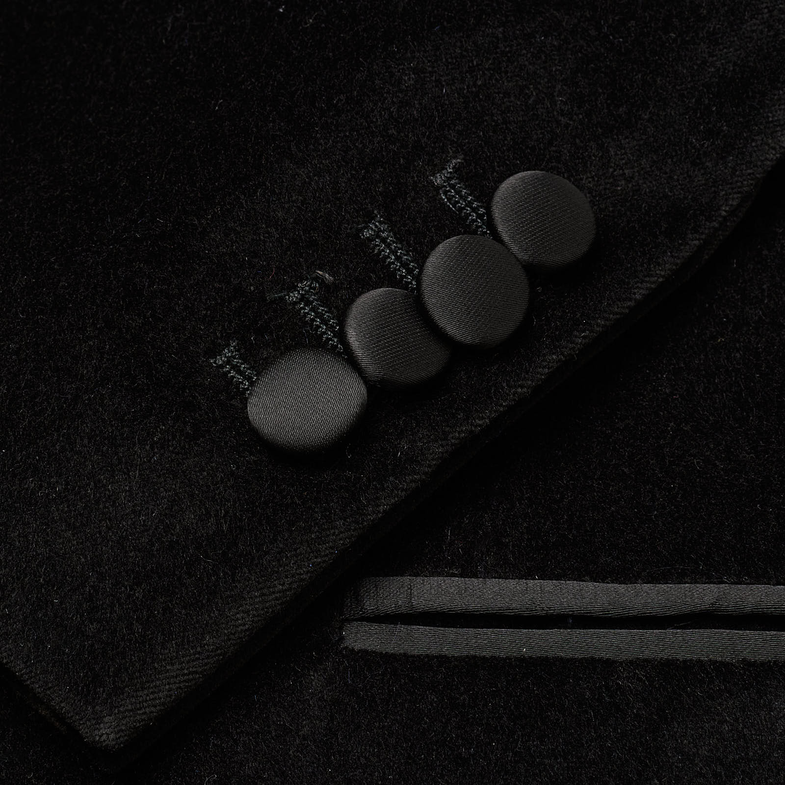 SARTORIA PARTENOPEA Black Cotton Velvet Tuxedo Peak Lapel Jacket NEW Current Model